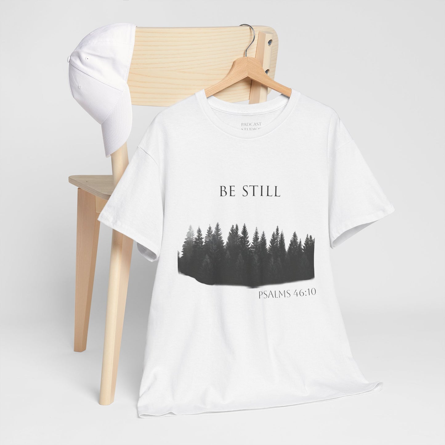 Be Still -Cotton Tee - Christian and Nature Inspired Relaxation Shirt