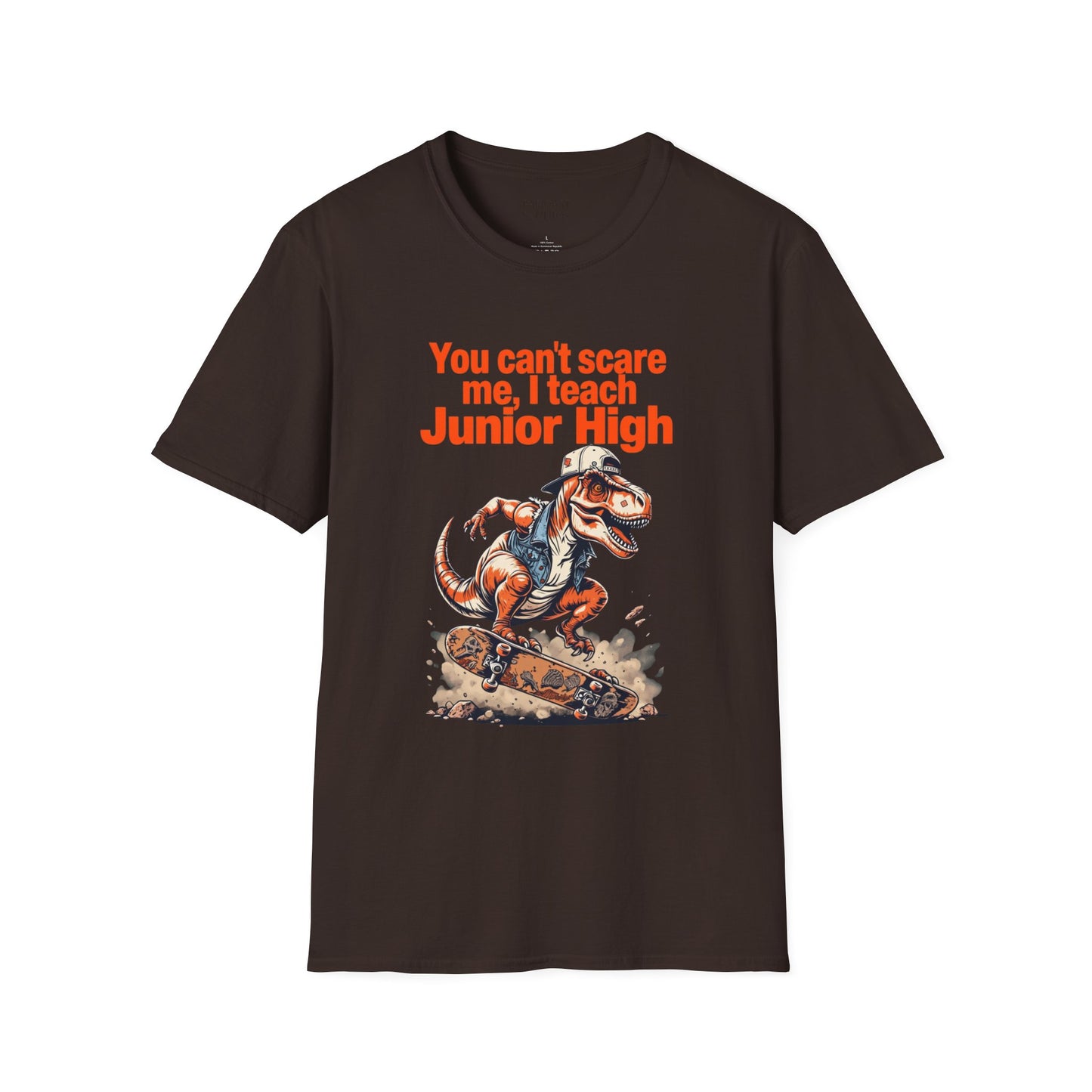 You can't scare me, I teach Junior High, Unisex Softstyle T-Shirt, Teacher Shirt, Back to School Tee, Gift for Educators, Teacher Apparel