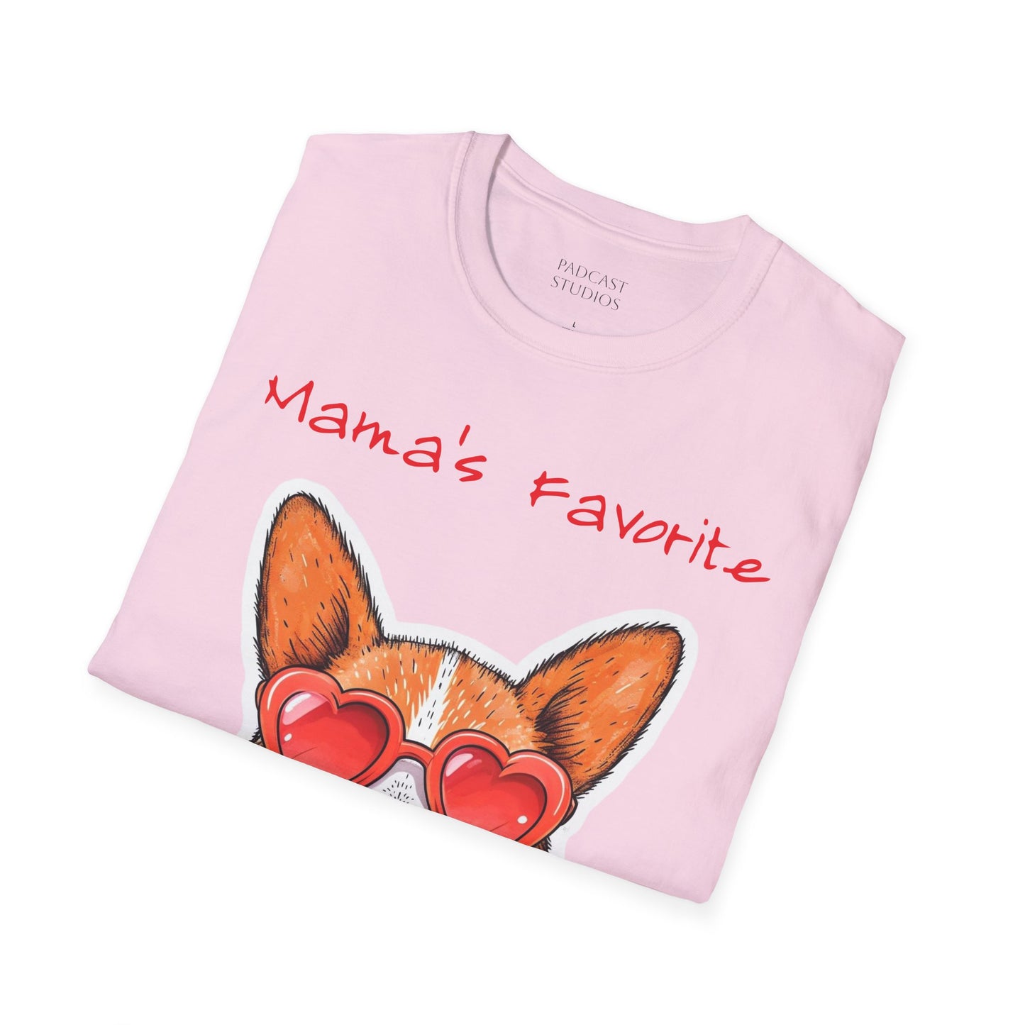 Mama's Favorite -Corgi T-Shirt | Unisex Softstyle Tee for Dog Lovers