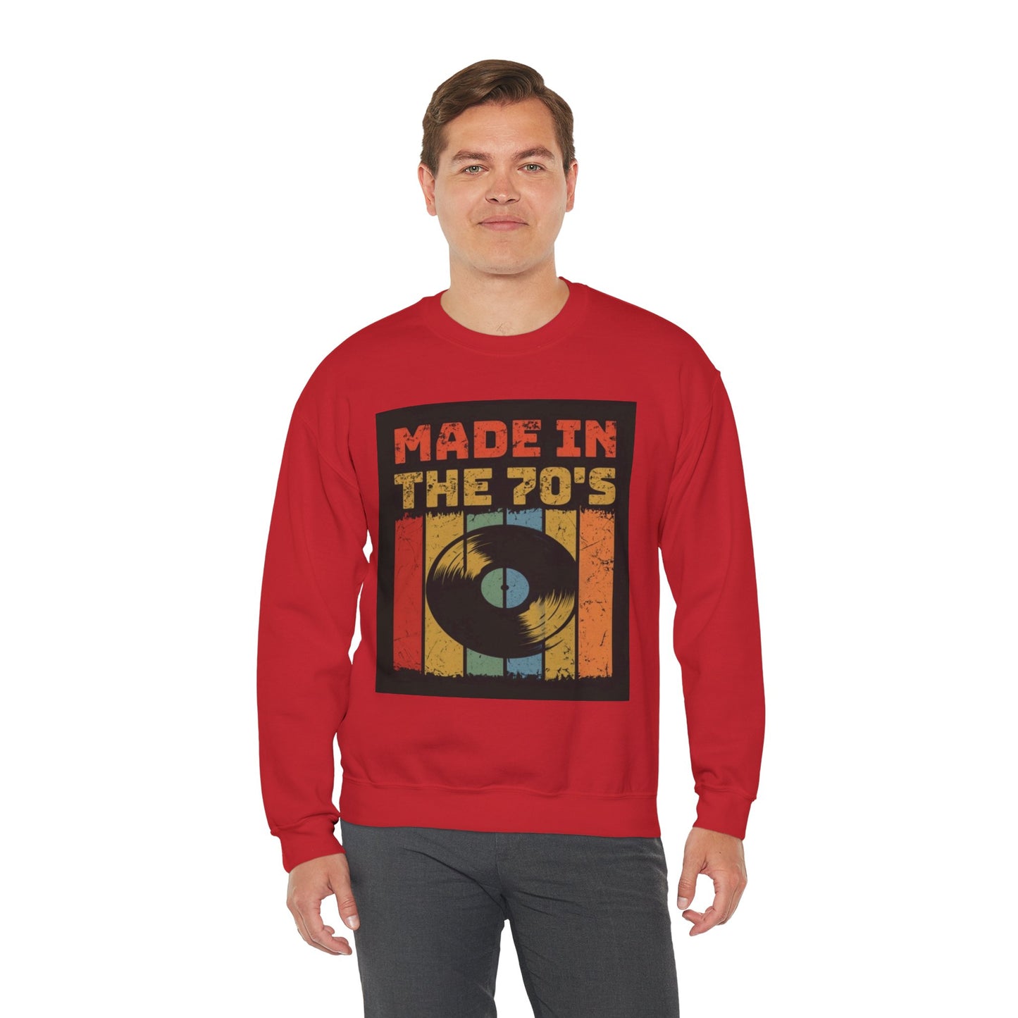 Retro 70's Music Crewneck Sweatshirt - Made in the 70's Design