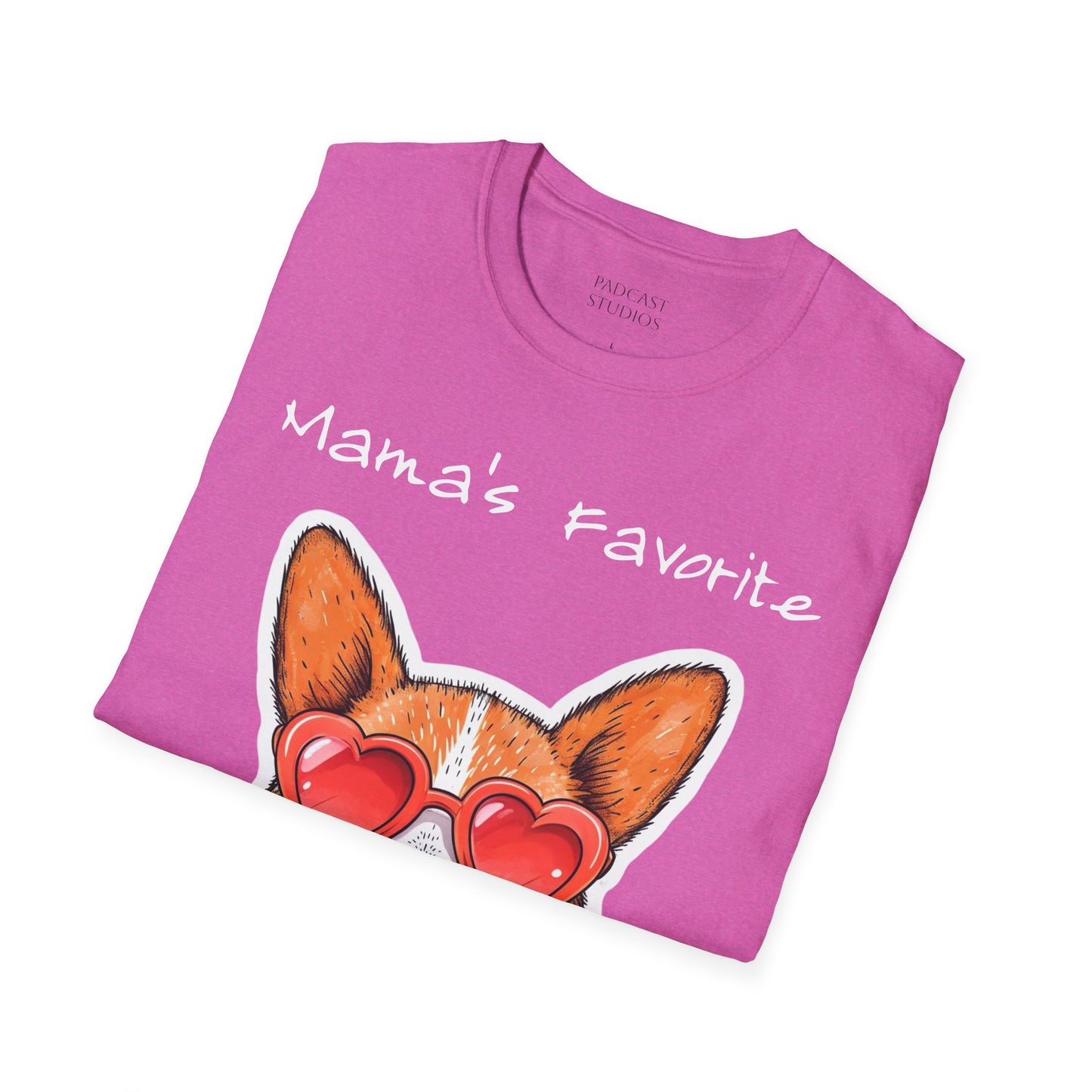 Mama's Favorite -Corgi T-Shirt | Unisex Softstyle Tee for Dog Lovers