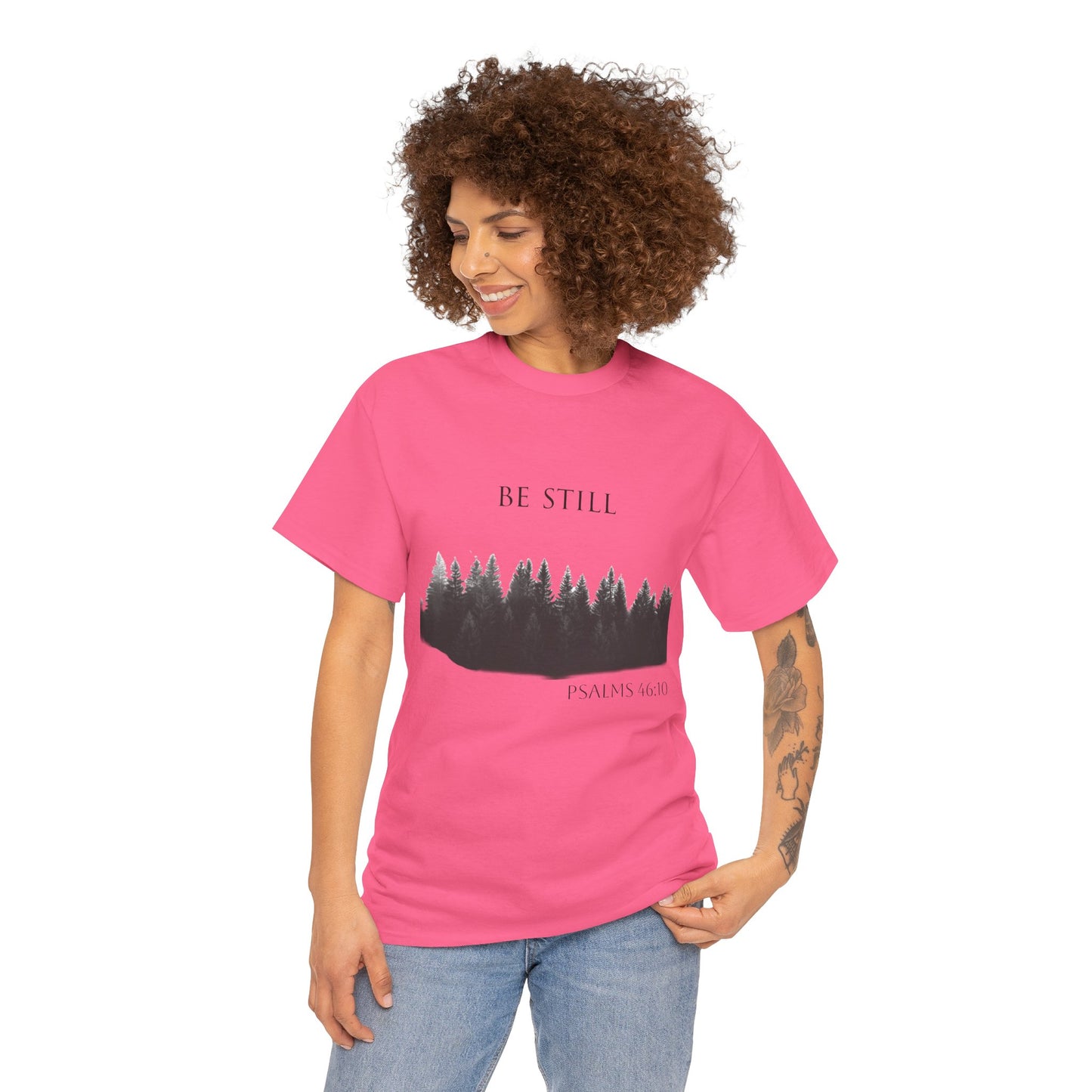 Be Still -Cotton Tee - Christian and Nature Inspired Relaxation Shirt