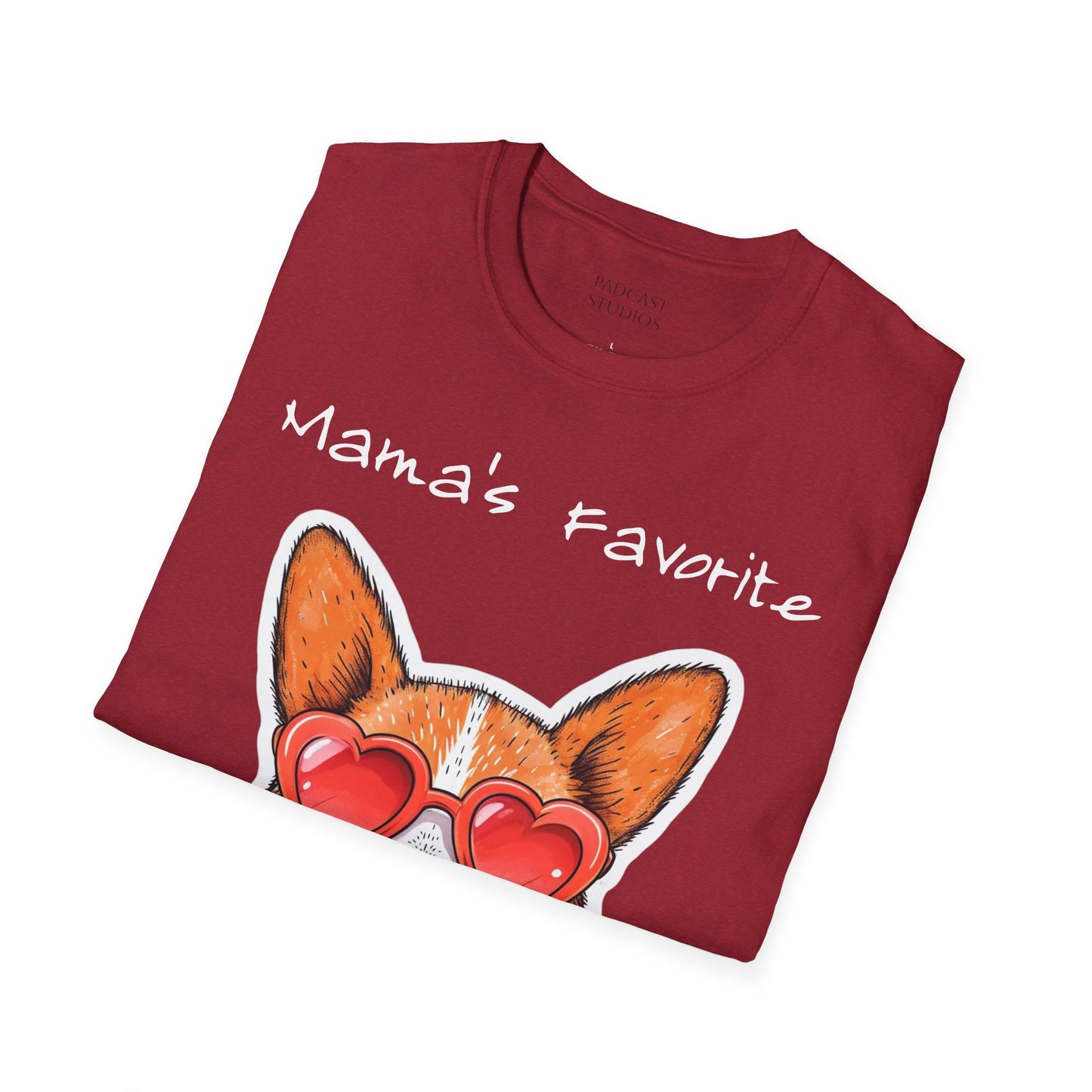 Mama's Favorite -Corgi T-Shirt | Unisex Softstyle Tee for Dog Lovers