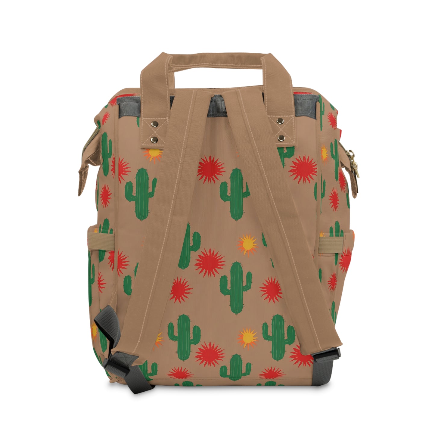 Cactus Suns Print Diaper Backpack - Stylish & Functional Baby Bag