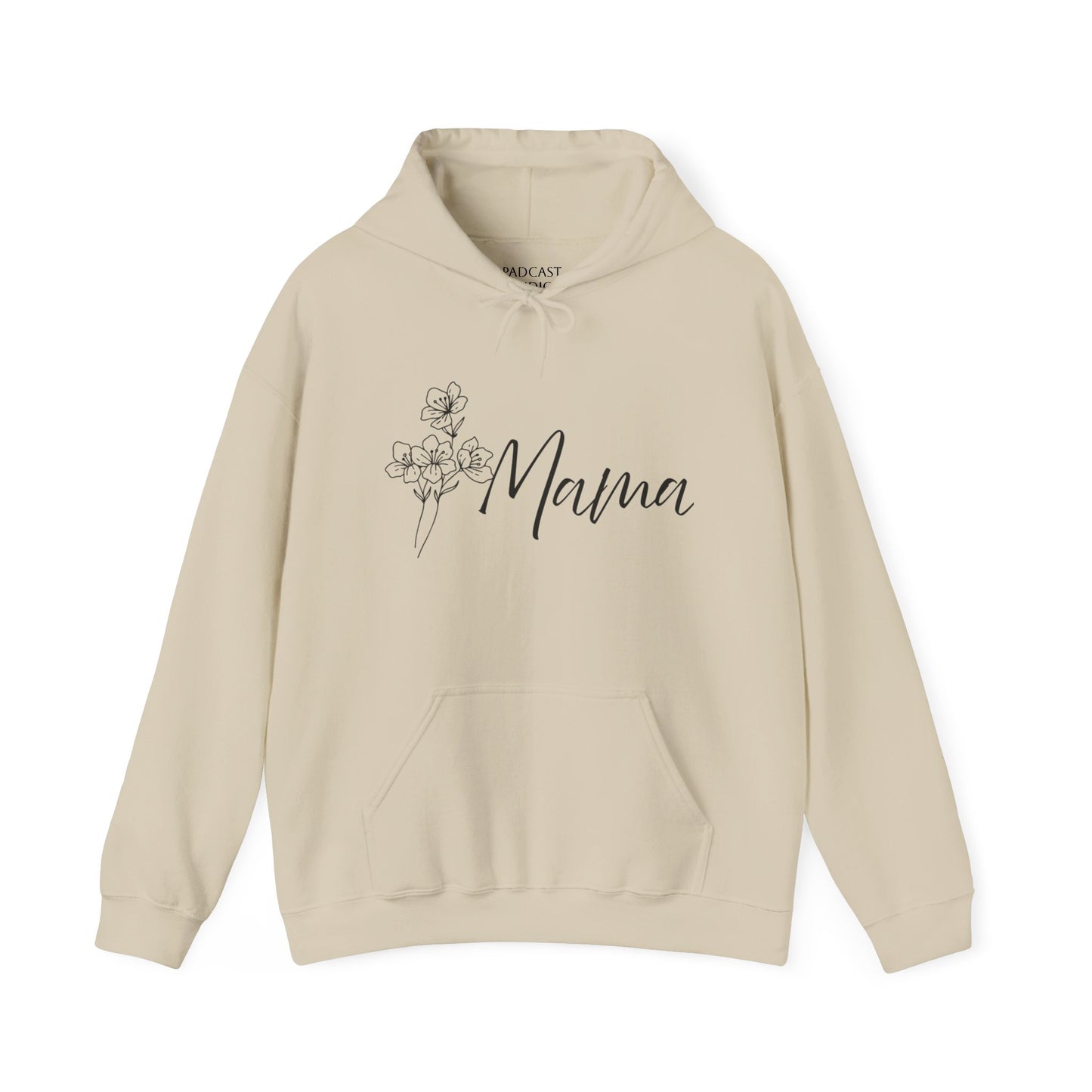 Mama Flower Hoodie, Gift for Mom, Floral Sweatshirt, Cozy Hooded Sweatshirt, Mother's Day Gift, Comfortable Layering