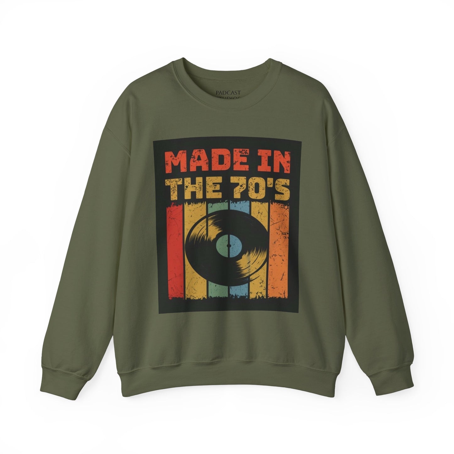 Retro 70's Music Crewneck Sweatshirt - Made in the 70's Design
