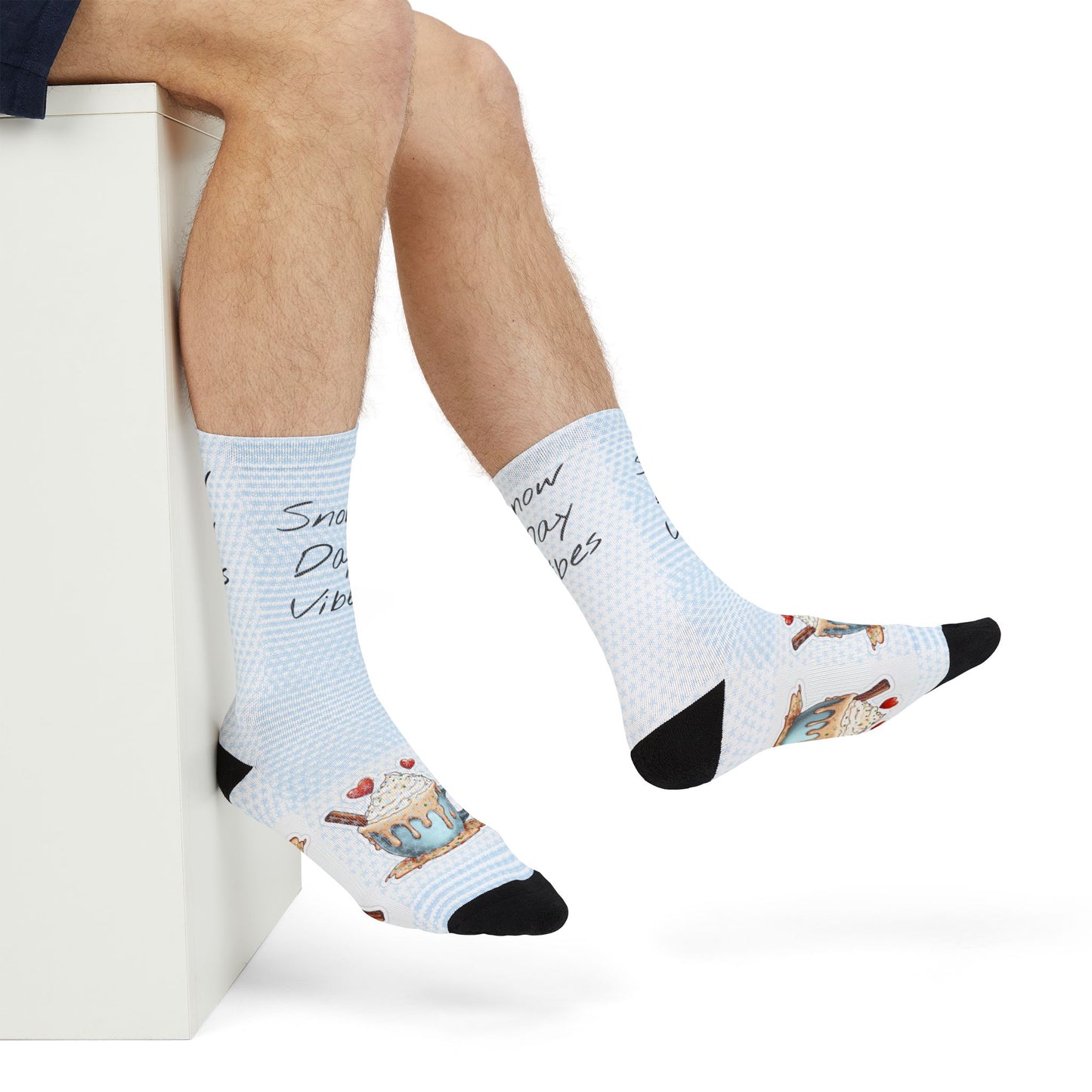 Snow Day Vibes -Crew Socks - Cozy Winter Accessories