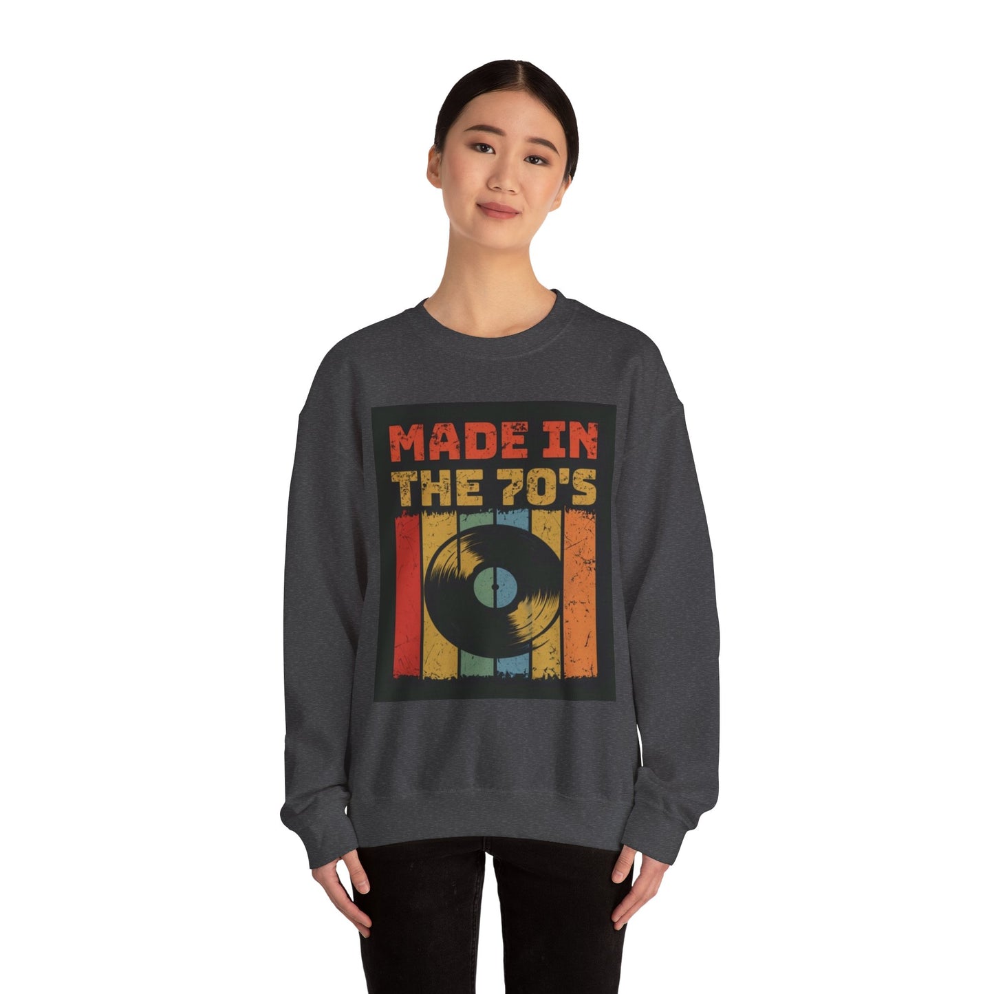 Retro 70's Music Crewneck Sweatshirt - Made in the 70's Design