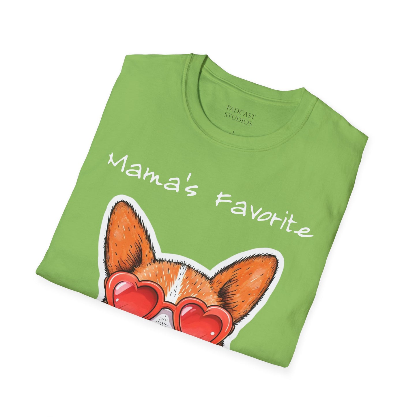 Mama's Favorite -Corgi T-Shirt | Unisex Softstyle Tee for Dog Lovers