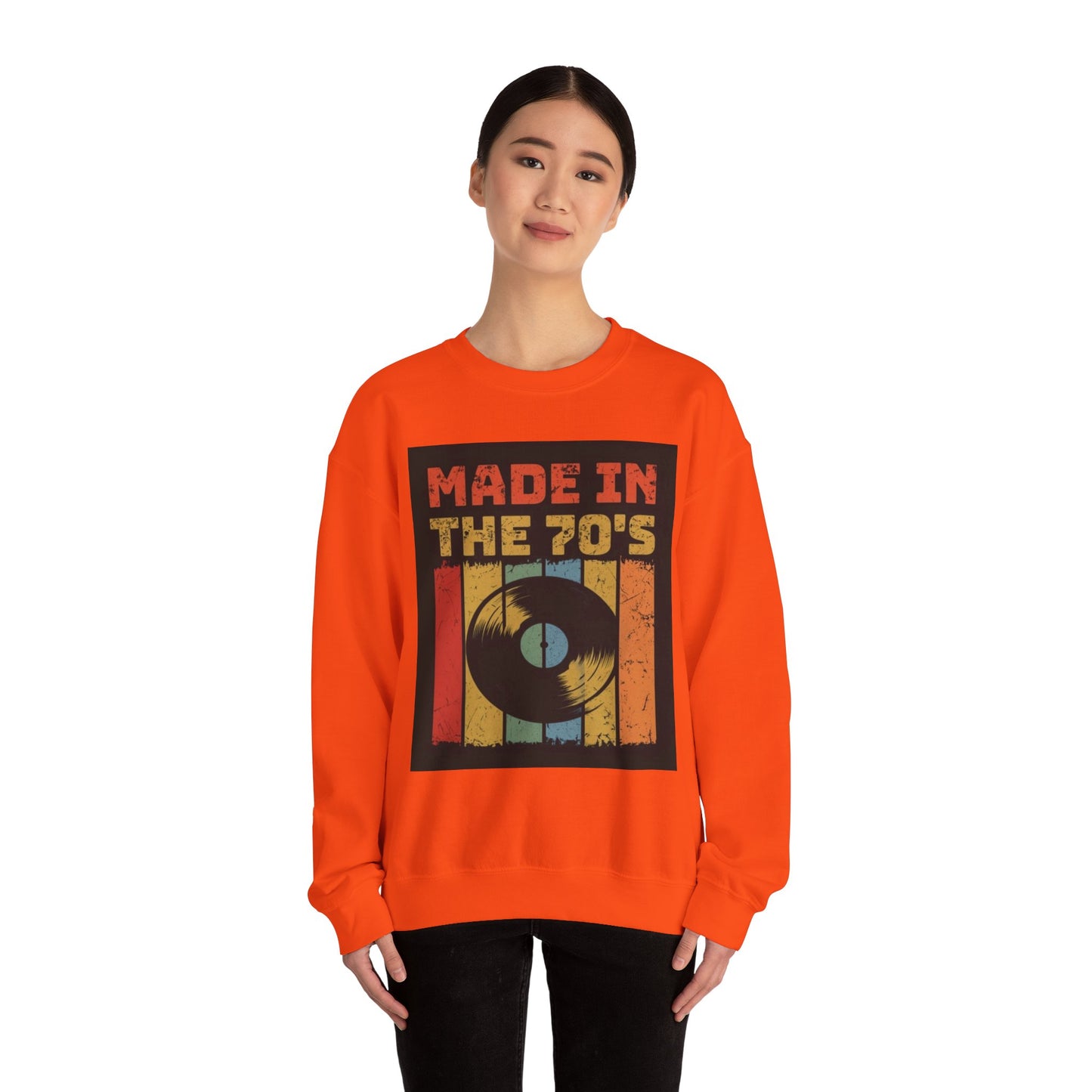 Retro 70's Music Crewneck Sweatshirt - Made in the 70's Design