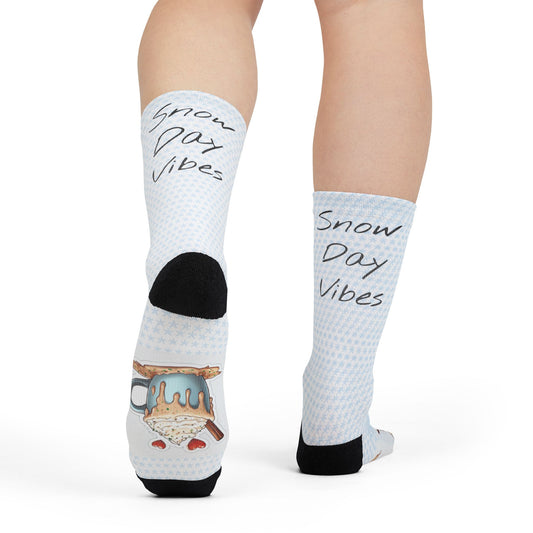 Snow Day Vibes -Crew Socks - Cozy Winter Accessories