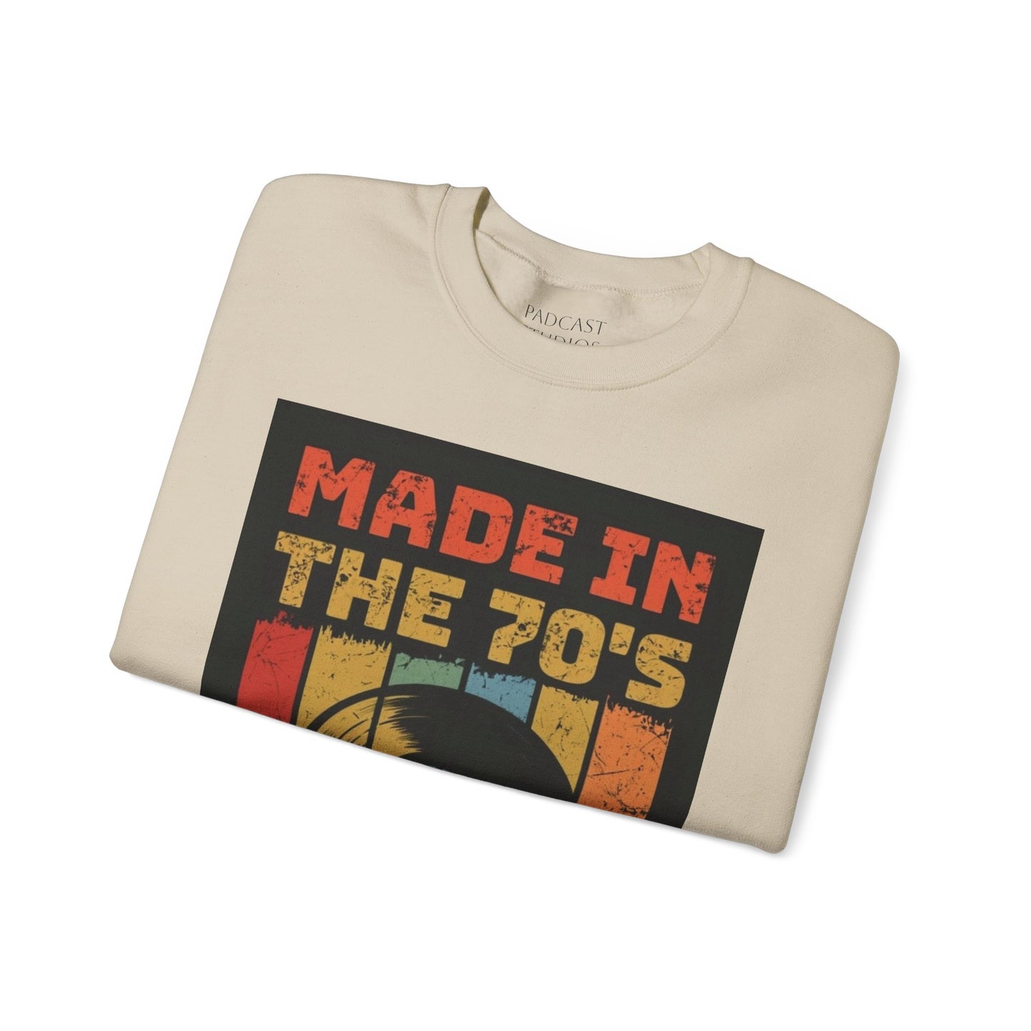 Retro 70's Music Crewneck Sweatshirt - Made in the 70's Design