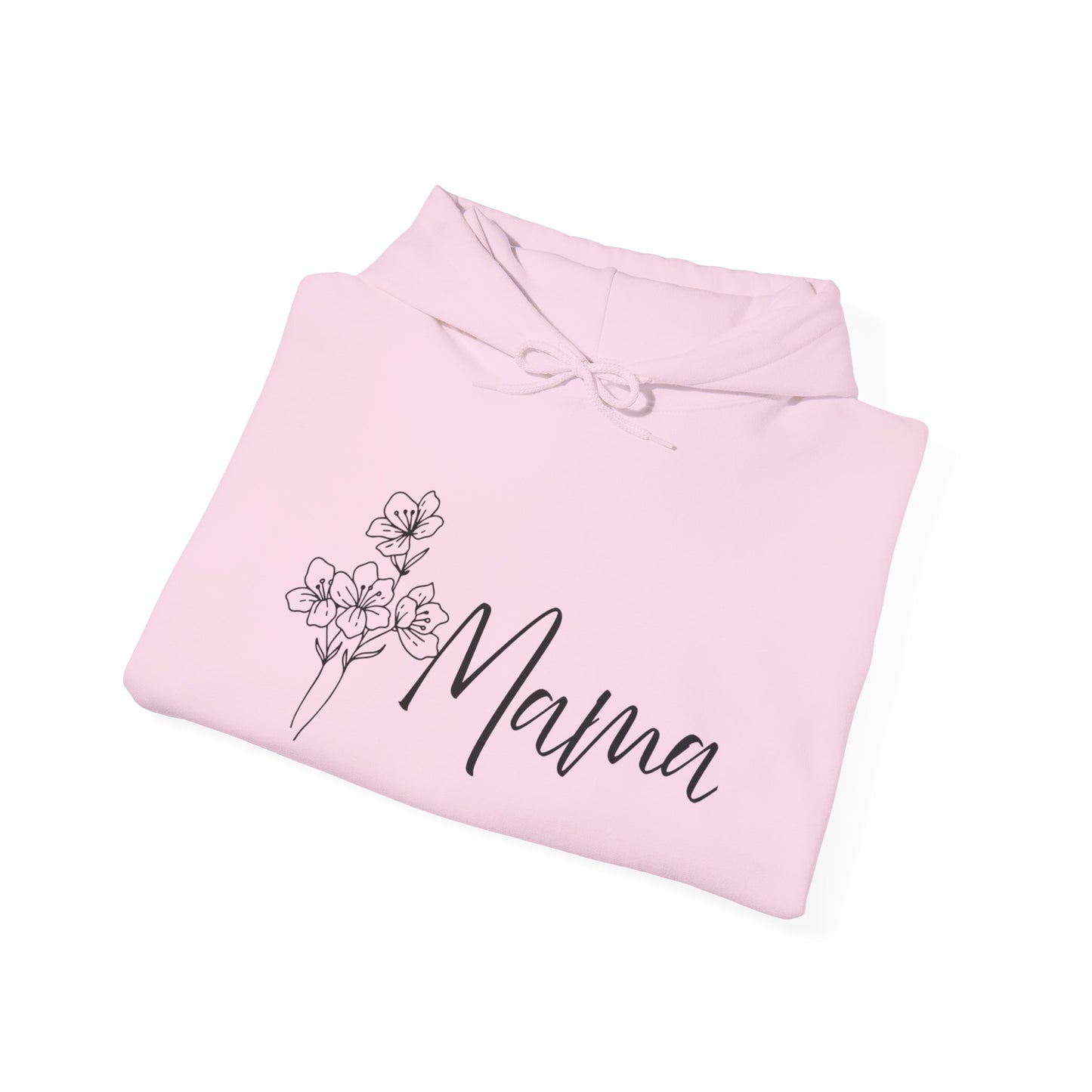 Mama Flower Hoodie, Gift for Mom, Floral Sweatshirt, Cozy Hooded Sweatshirt, Mother's Day Gift, Comfortable Layering