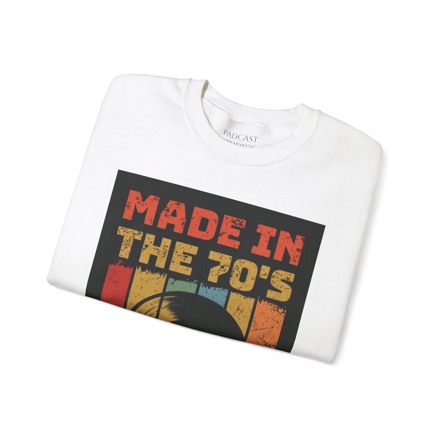 Retro 70's Music Crewneck Sweatshirt - Made in the 70's Design
