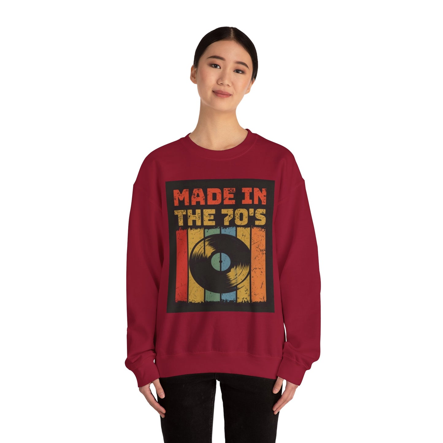 Retro 70's Music Crewneck Sweatshirt - Made in the 70's Design