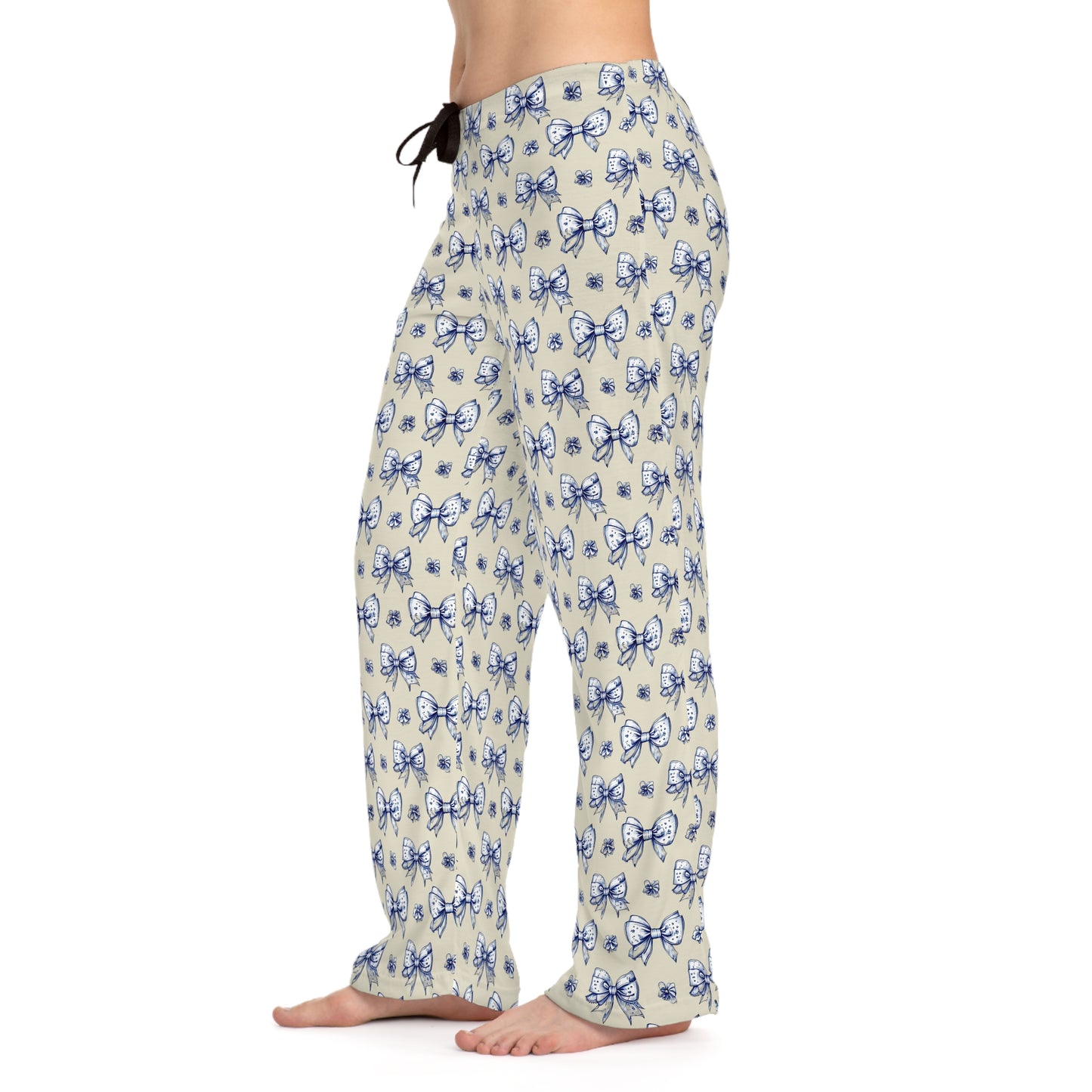 Chinoiserie Bow Cozy Women's Pajama Pants - Perfect for Relaxation and Sleep
