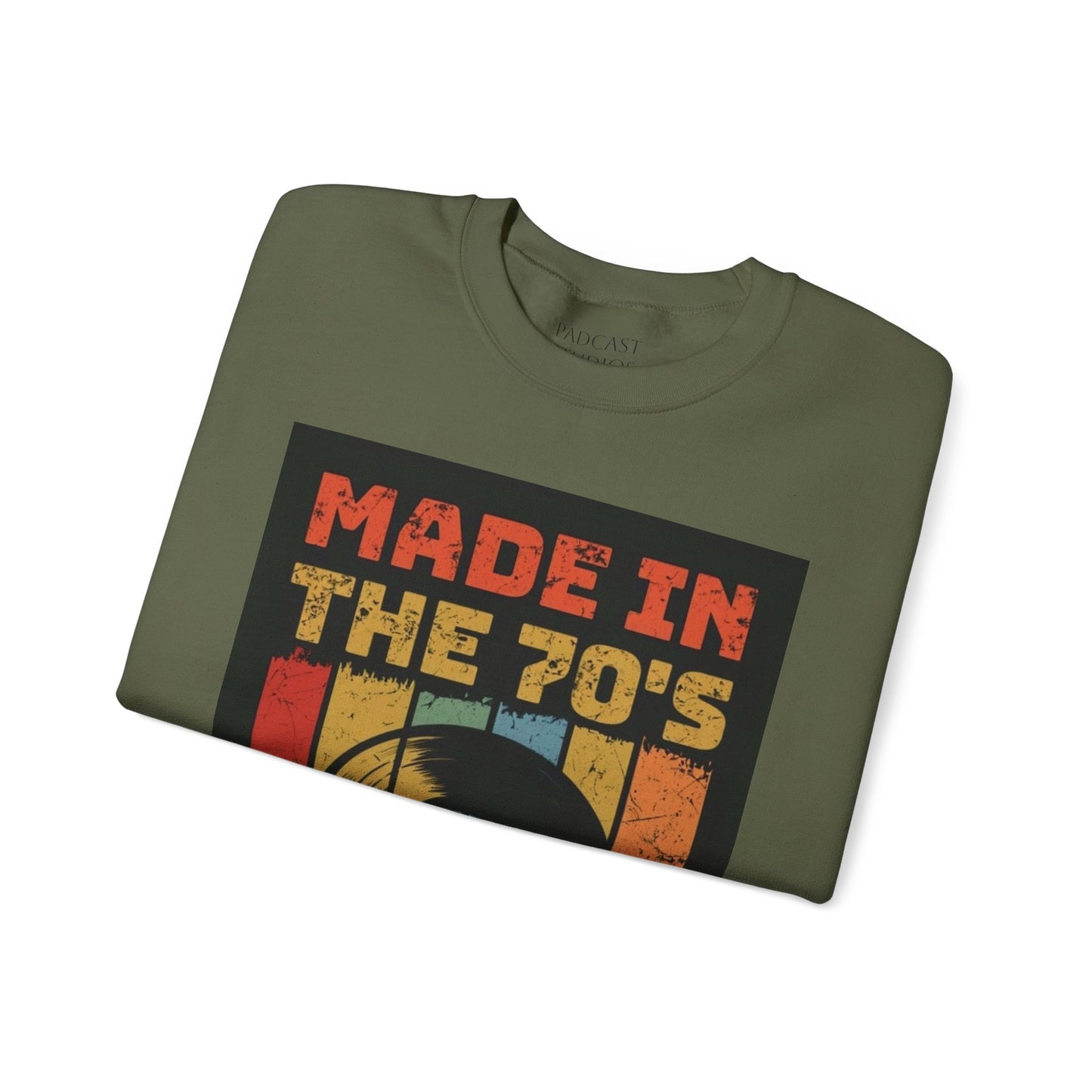 Retro 70's Music Crewneck Sweatshirt - Made in the 70's Design