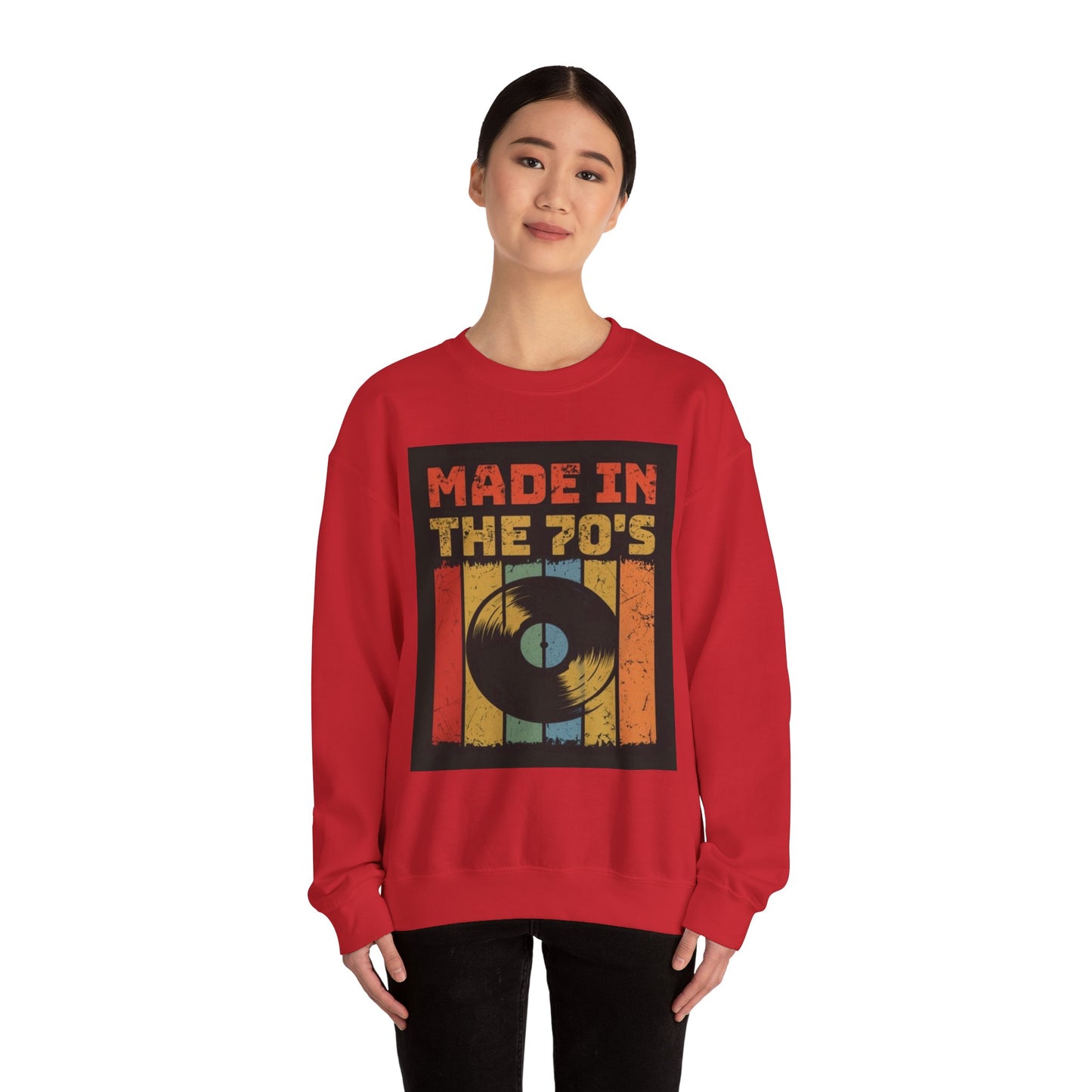 Retro 70's Music Crewneck Sweatshirt - Made in the 70's Design