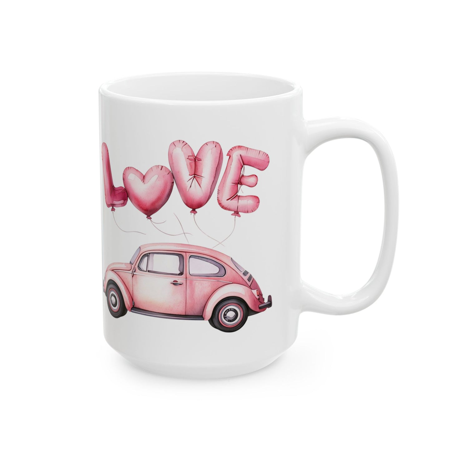 Vintage Love Car Ceramic Mug - Ideal Gift