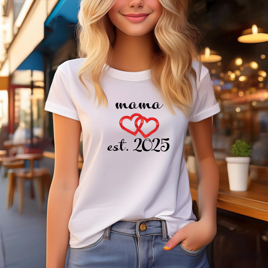Mama Hearts Established 2025 Unisex Softstyle T-Shirt