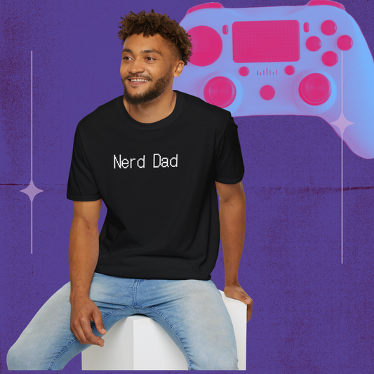 Nerd Dad Unisex Softstyle T-Shirt - Perfect Gift for Father's Day and your favorite Geek
