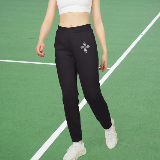 Cross Symbol Joggers, Comfortable Unisex Fleece Pants - Casual & Stylish Athleisure Wear