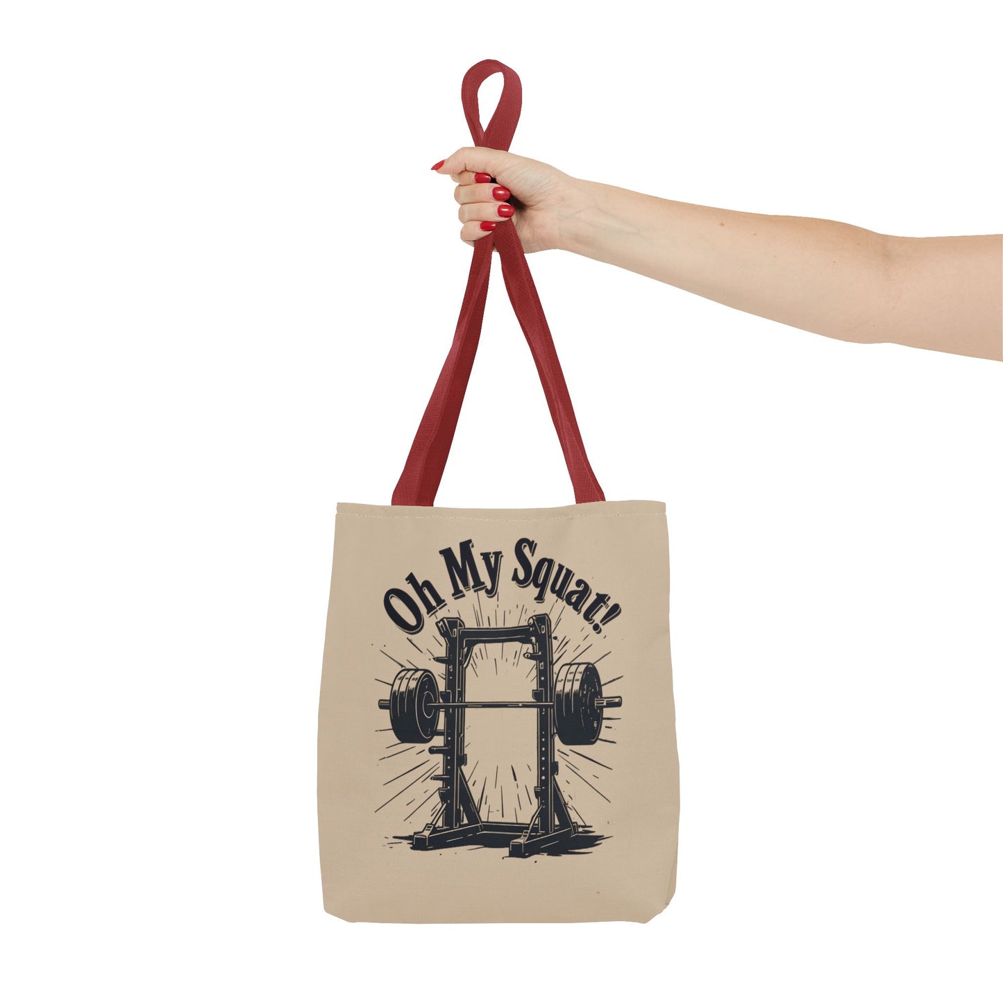Fitness Tote Bag - Oh My Squat! | Gym Bag, Workout Tote, Exercise Accessory, Weightlifting Gift, Motivational Bag
