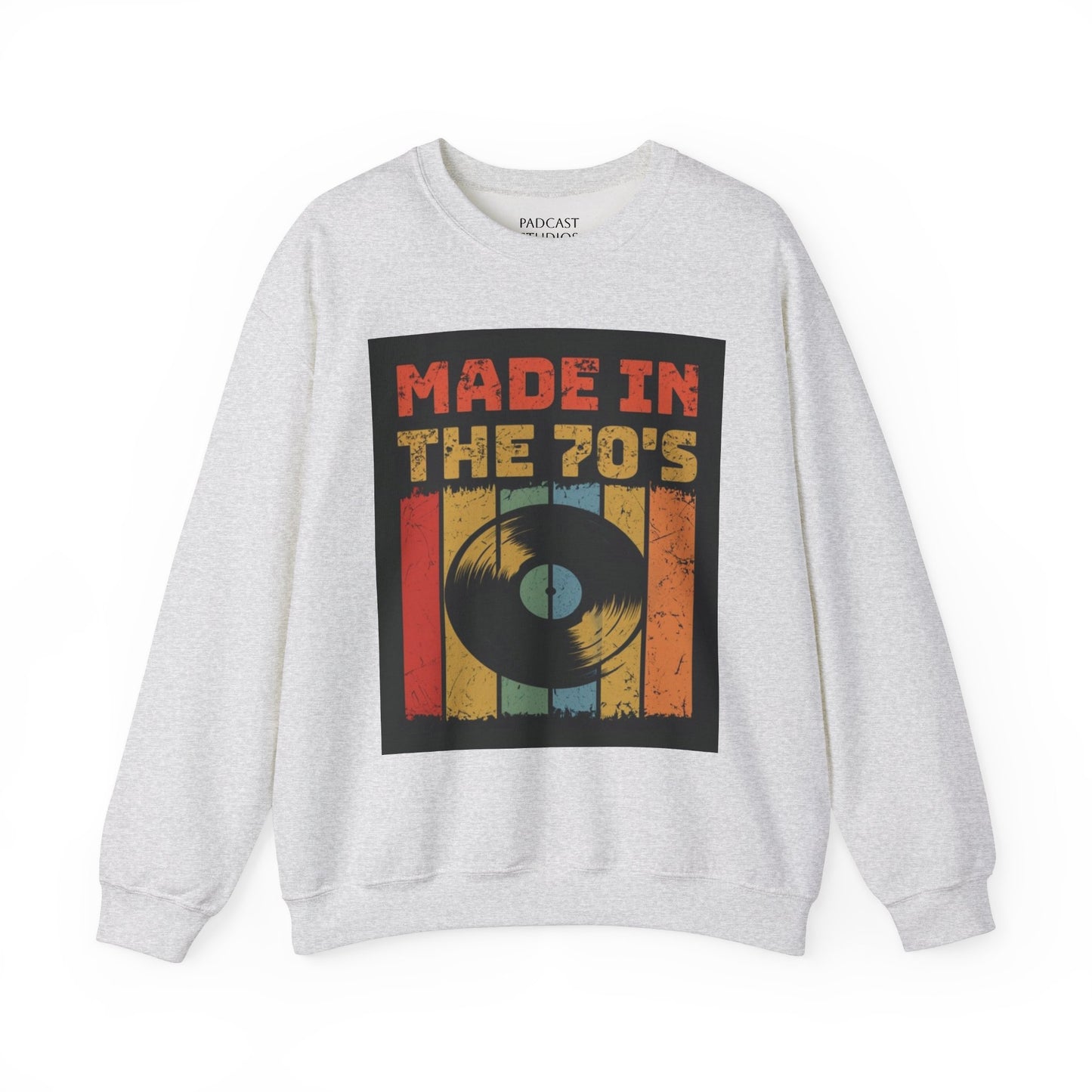 Retro 70's Music Crewneck Sweatshirt - Made in the 70's Design