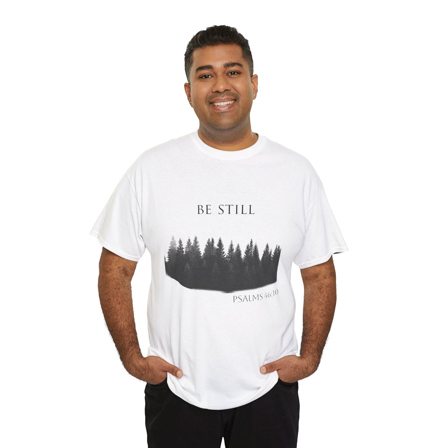 Be Still -Cotton Tee - Christian and Nature Inspired Relaxation Shirt