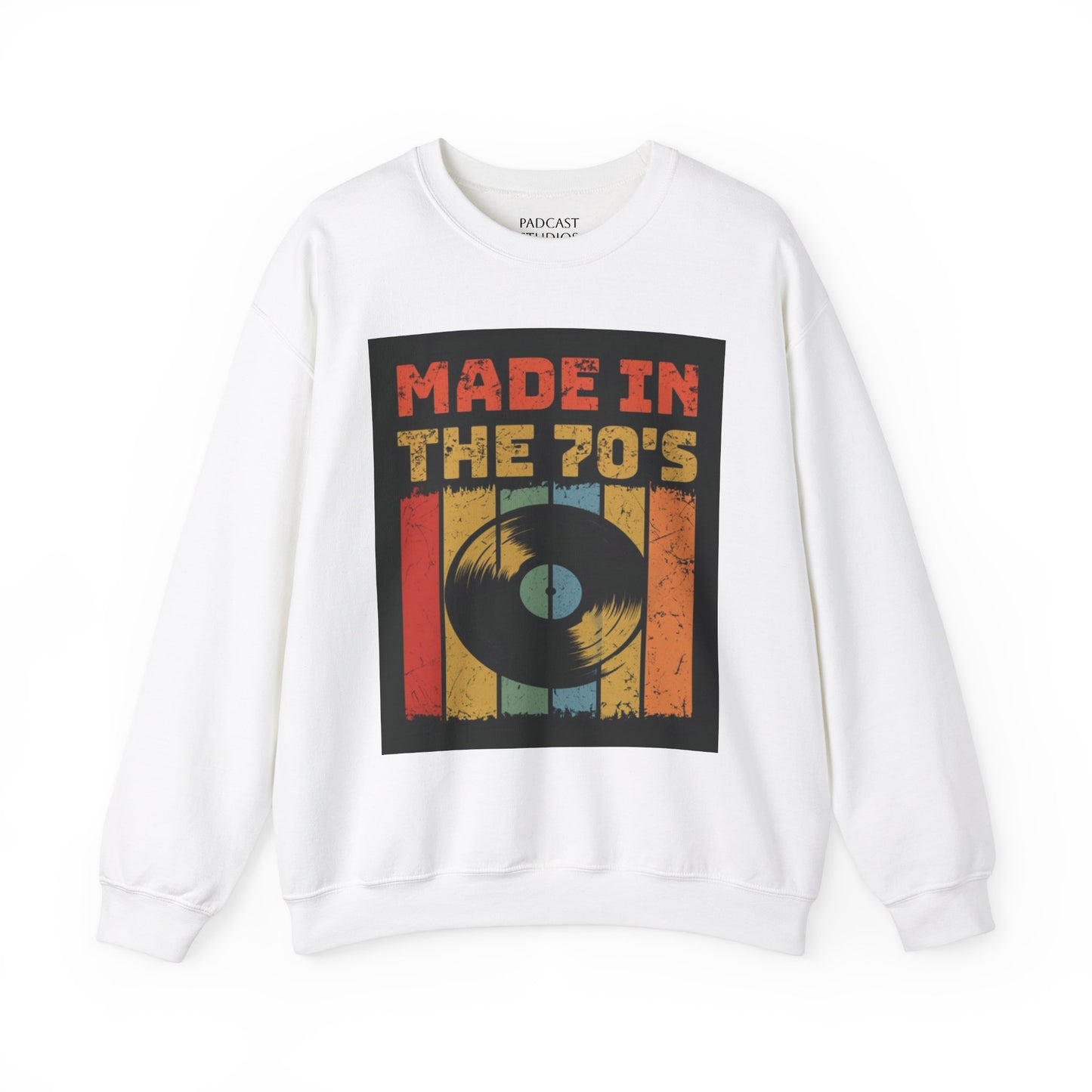 Retro 70's Music Crewneck Sweatshirt - Made in the 70's Design