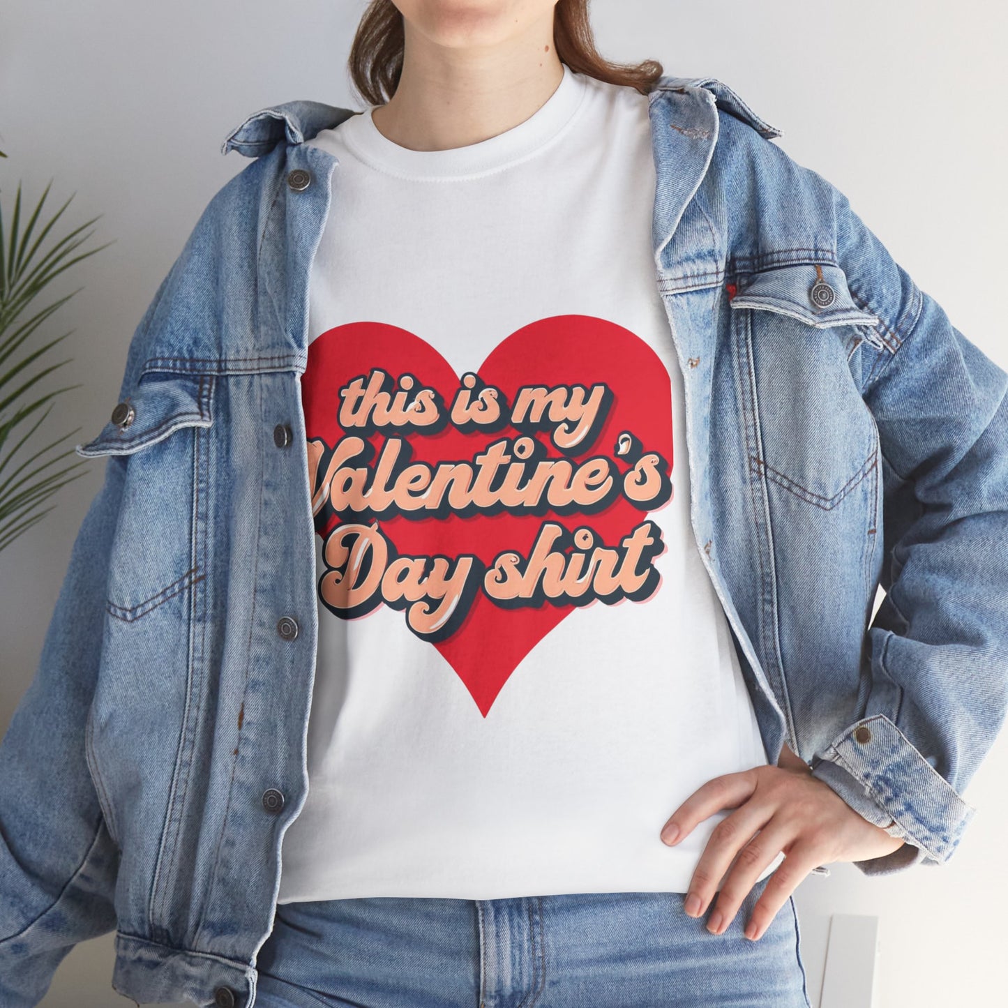 "This is my Valentine's Day shirt" Cotton Tee
