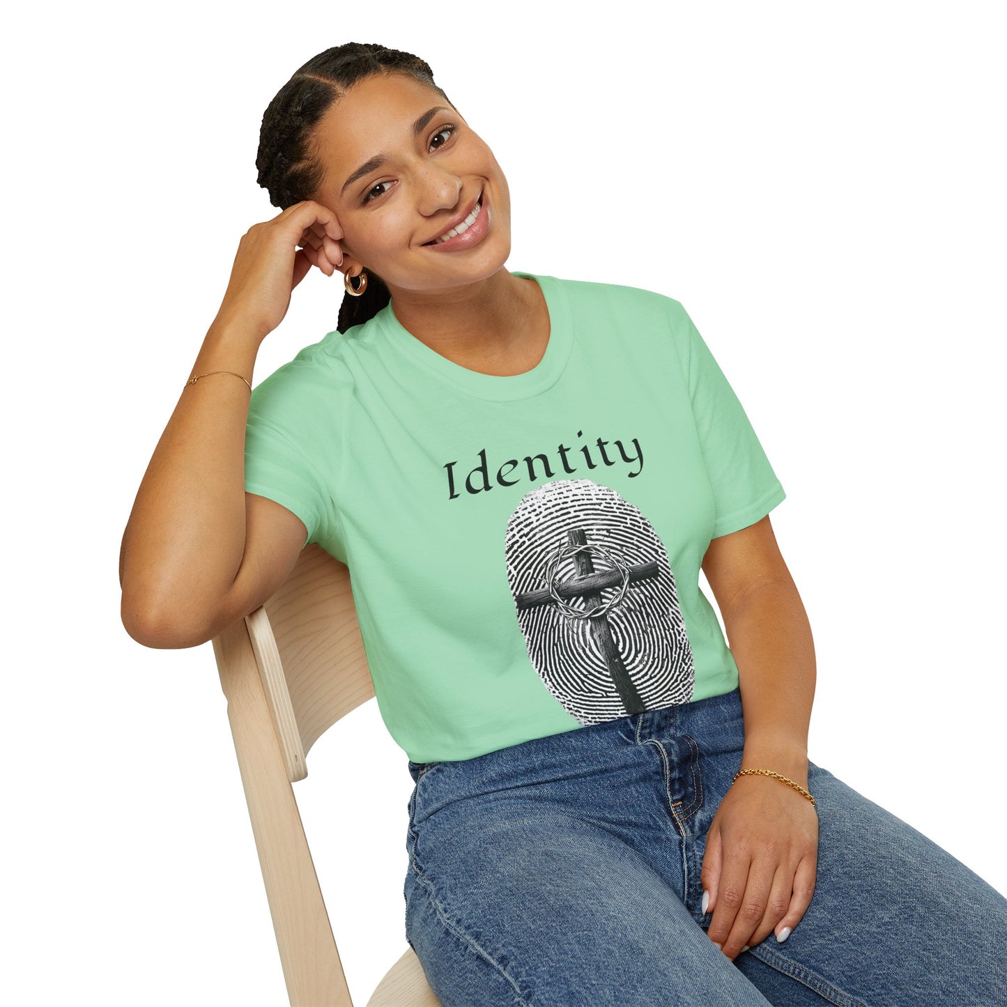 Identity -Fingerprint Design-Unisex Softstyle T-Shirt