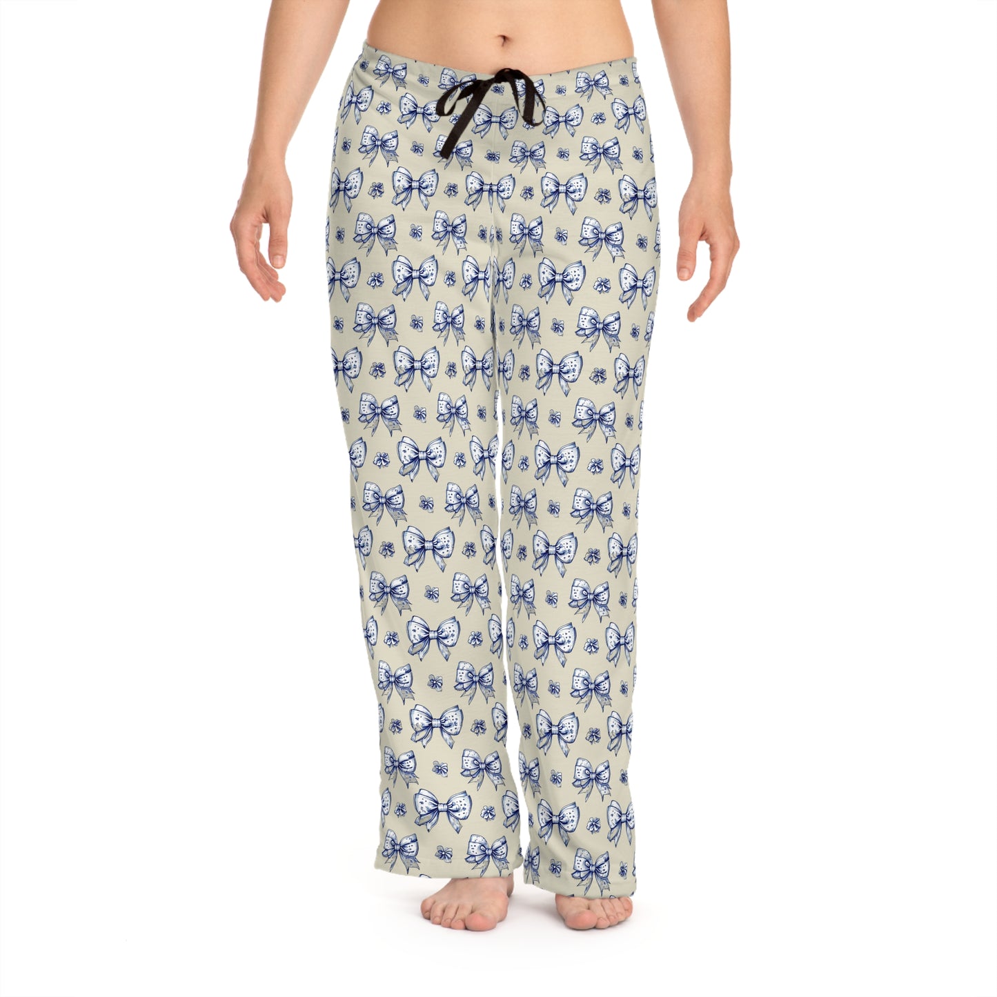 Chinoiserie Bow Cozy Women's Pajama Pants - Perfect for Relaxation and Sleep