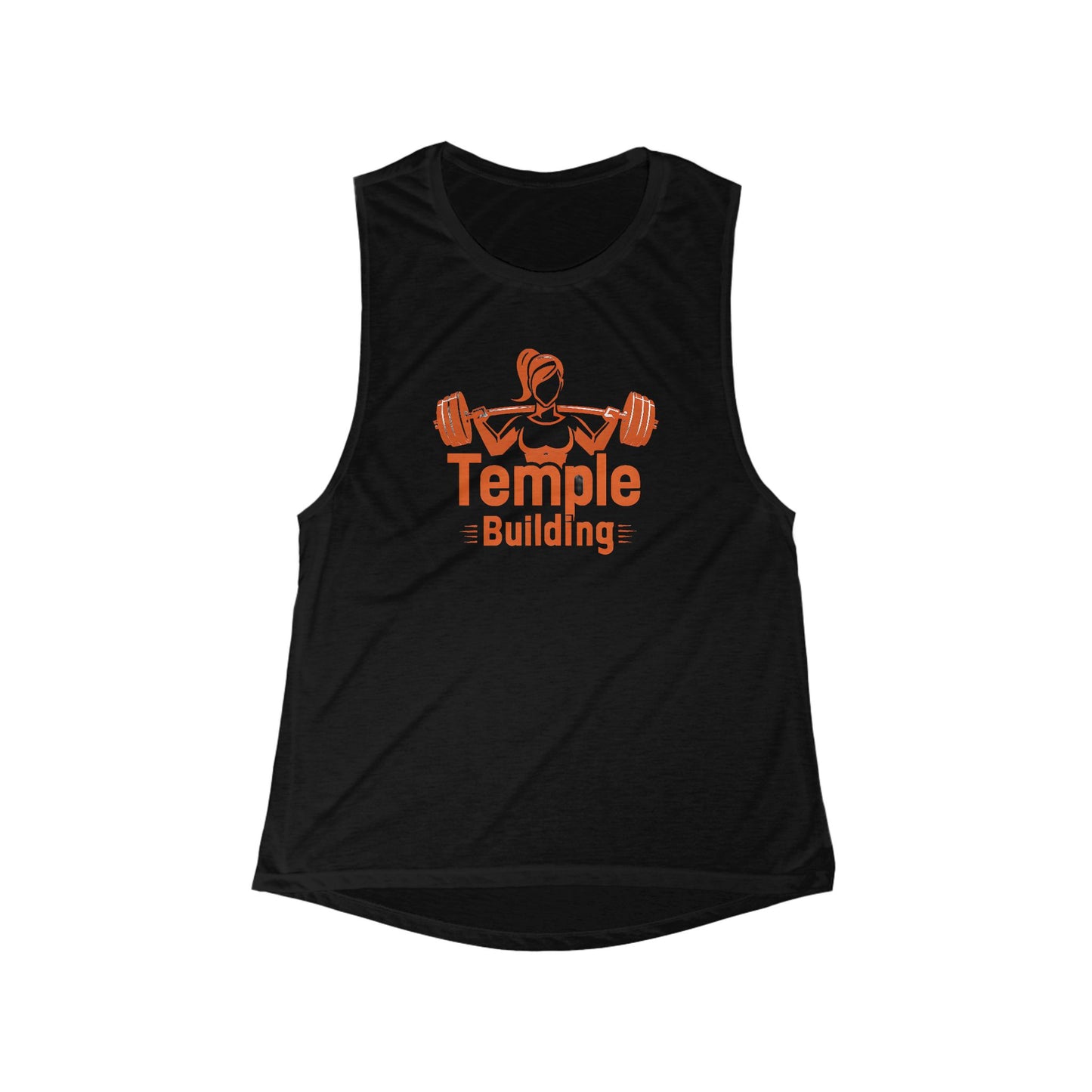 Temple Building Women's Flowy Scoop Muscle Tank - Christian Fitness Clothes, Workout Gym Apparel, Godly Exercise wear