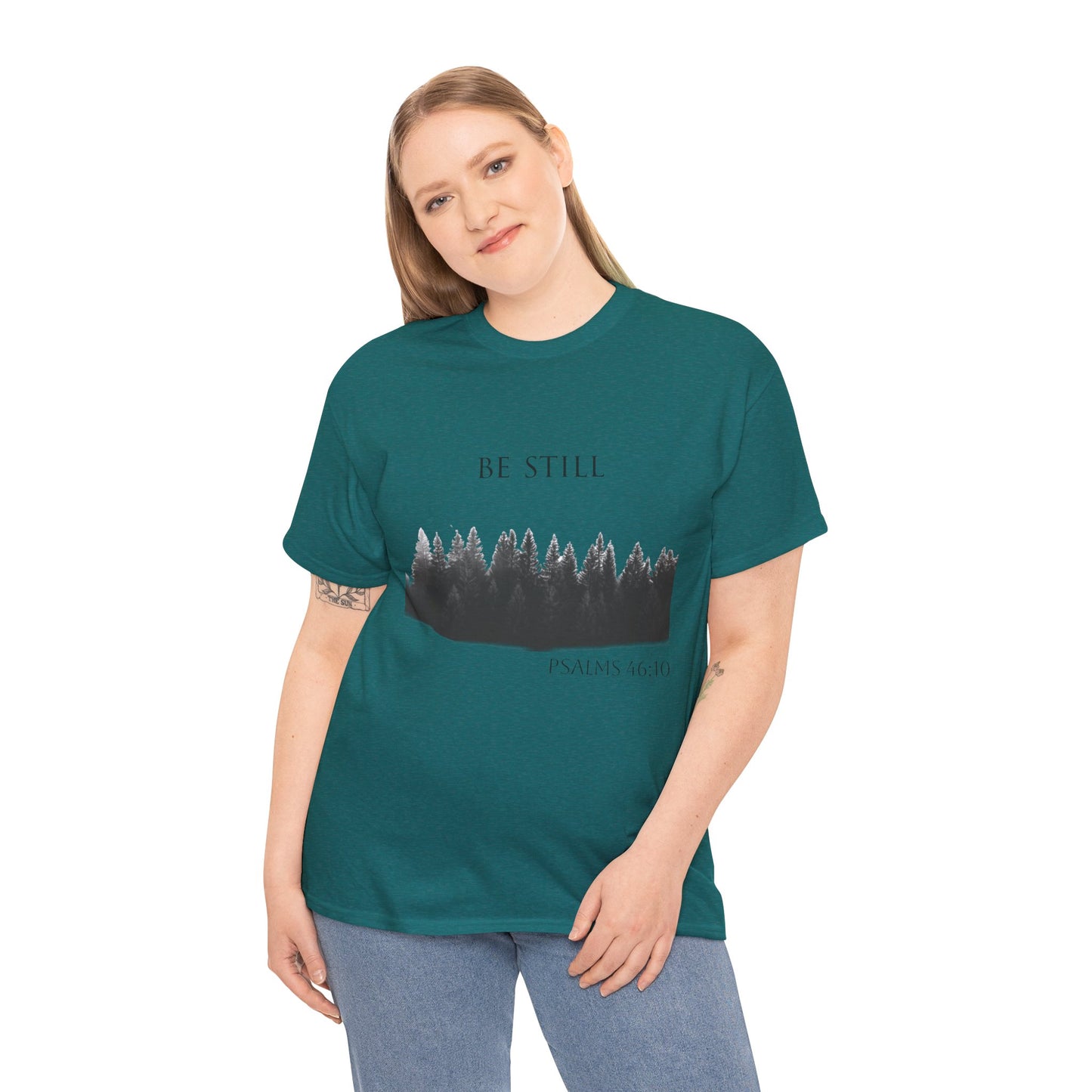 Be Still -Cotton Tee - Christian and Nature Inspired Relaxation Shirt