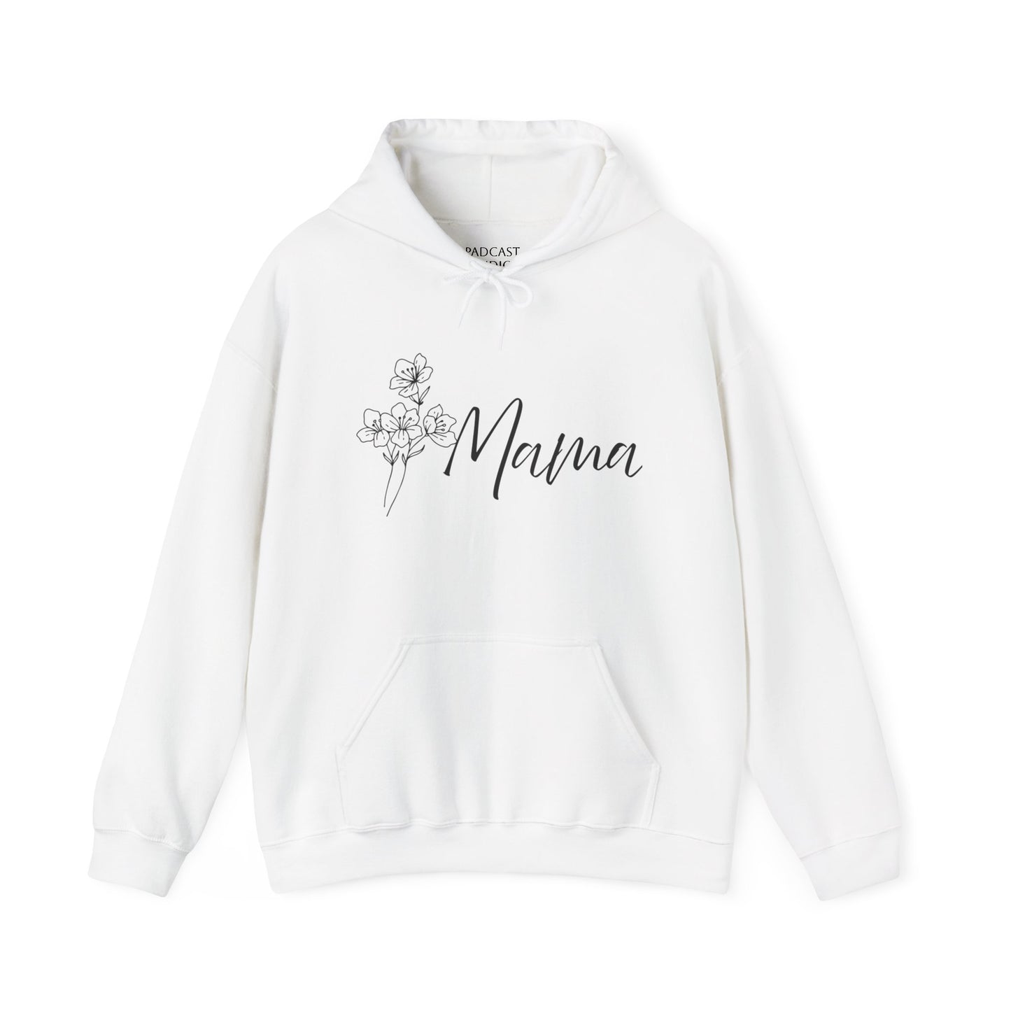Mama Flower Hoodie, Gift for Mom, Floral Sweatshirt, Cozy Hooded Sweatshirt, Mother's Day Gift, Comfortable Layering