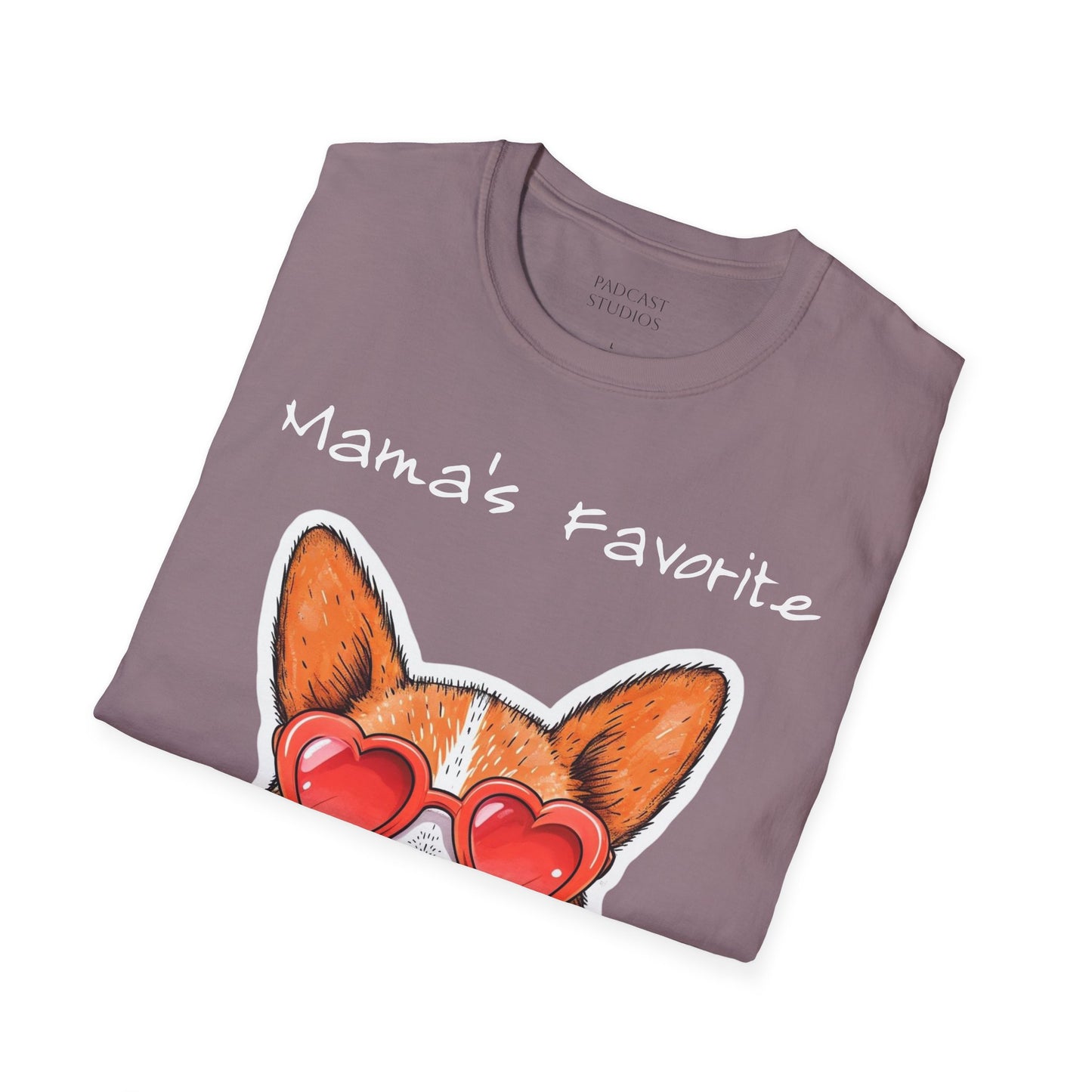 Mama's Favorite -Corgi T-Shirt | Unisex Softstyle Tee for Dog Lovers