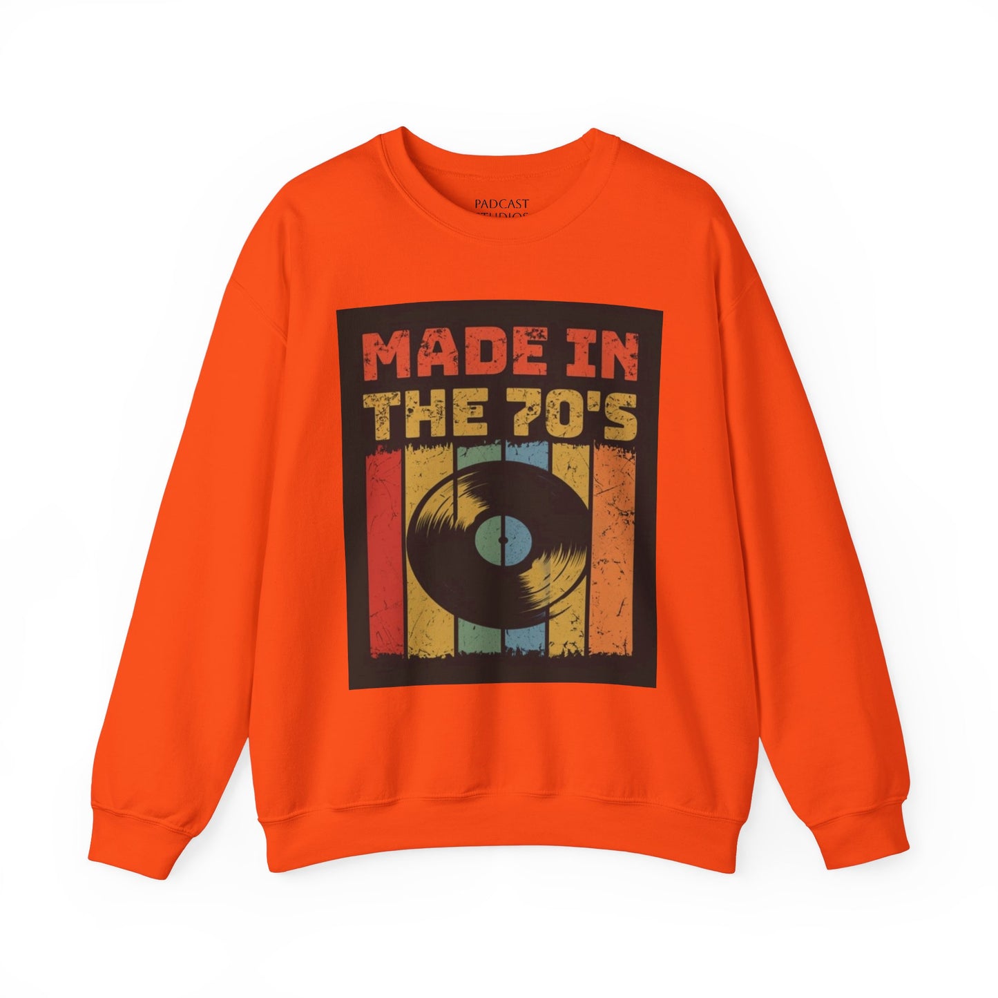 Retro 70's Music Crewneck Sweatshirt - Made in the 70's Design