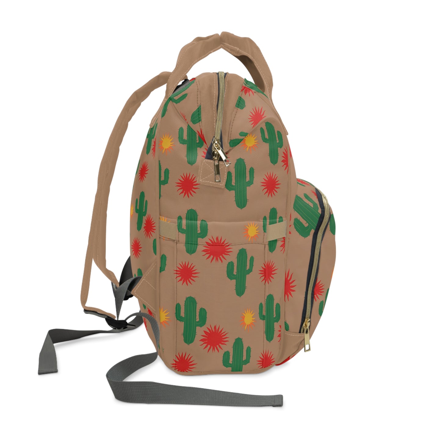 Cactus Suns Print Diaper Backpack - Stylish & Functional Baby Bag