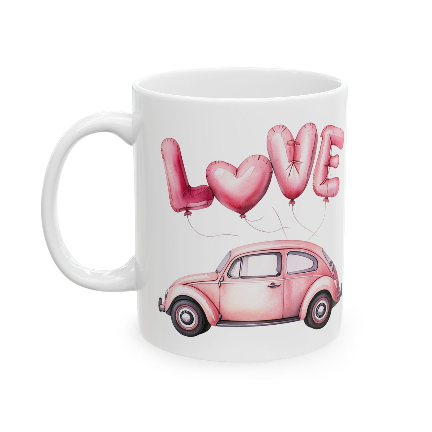 Vintage Love Car Ceramic Mug - Ideal Gift