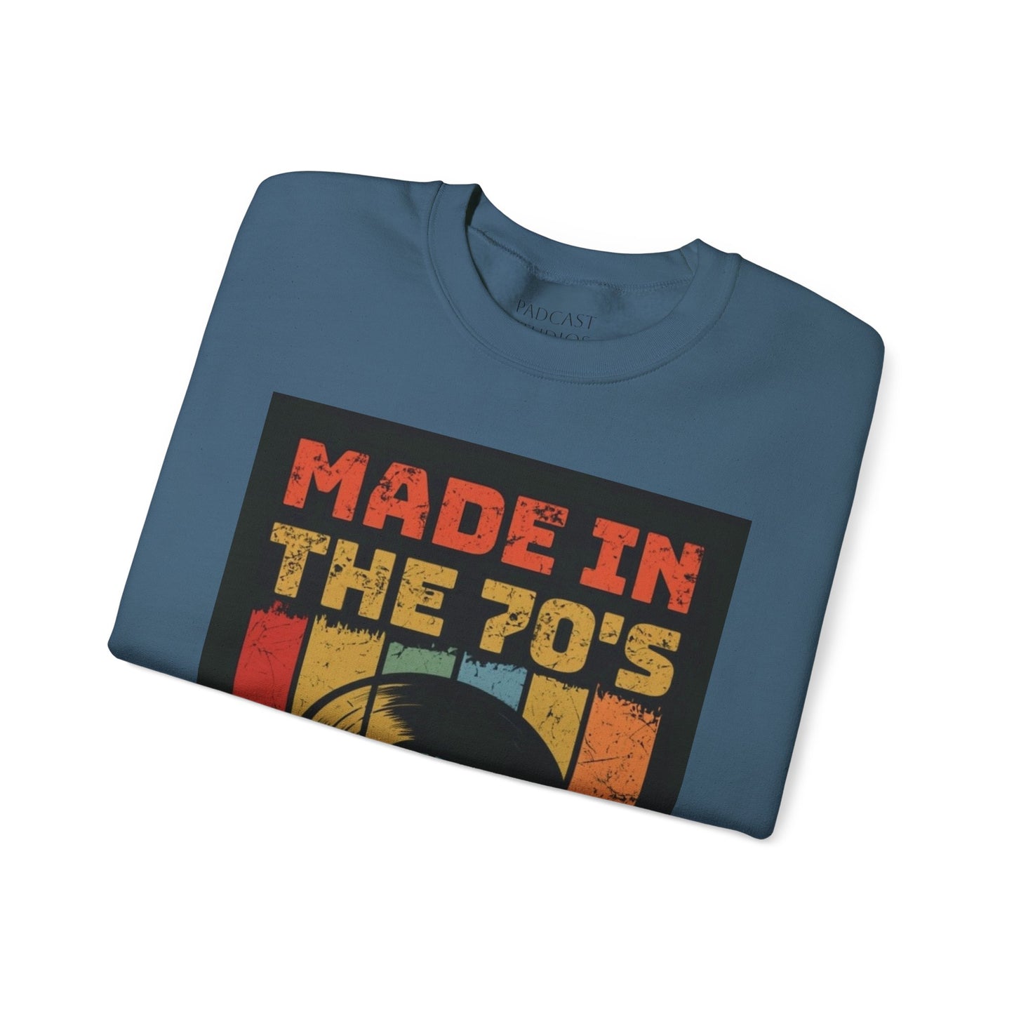 Retro 70's Music Crewneck Sweatshirt - Made in the 70's Design