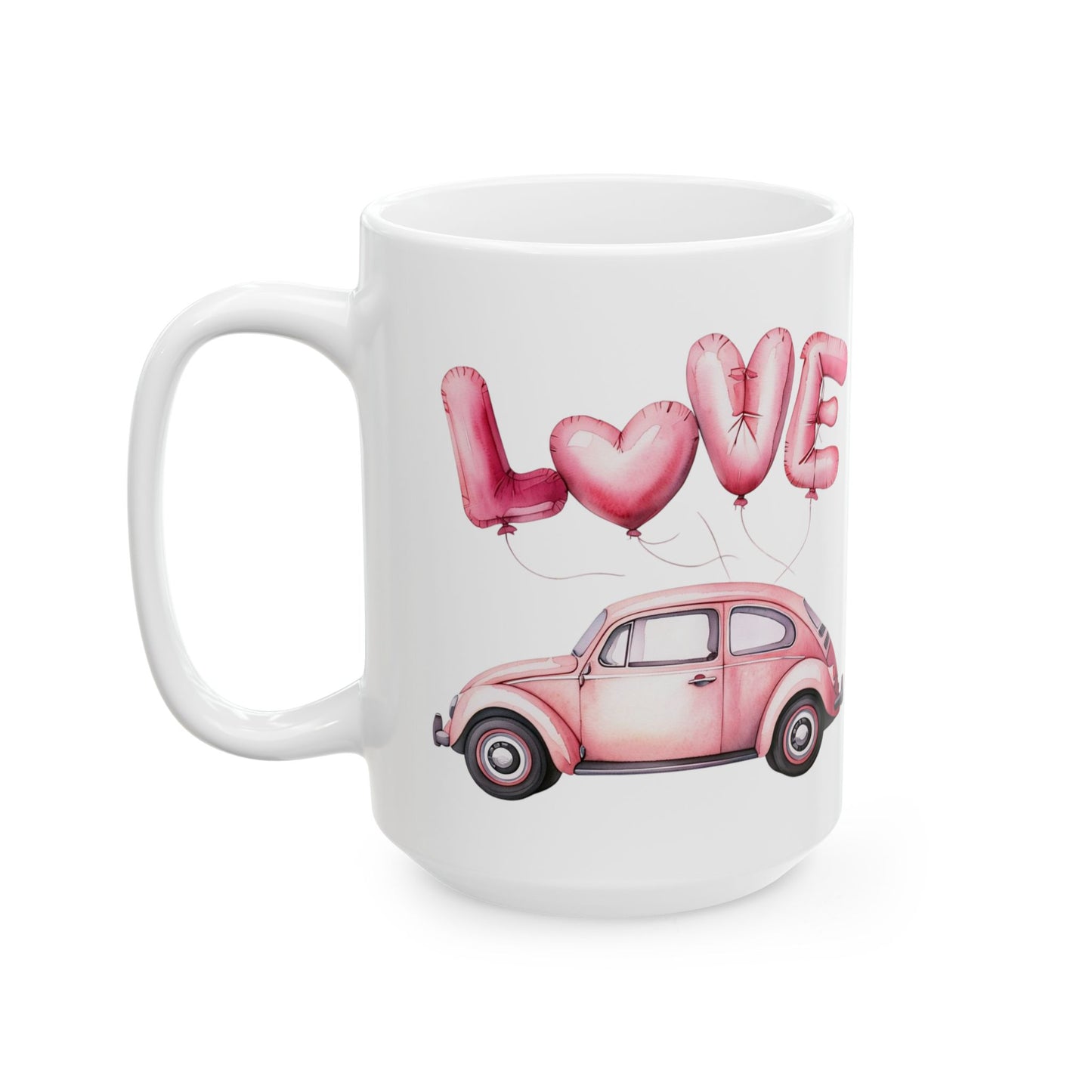 Vintage Love Car Ceramic Mug - Ideal Gift
