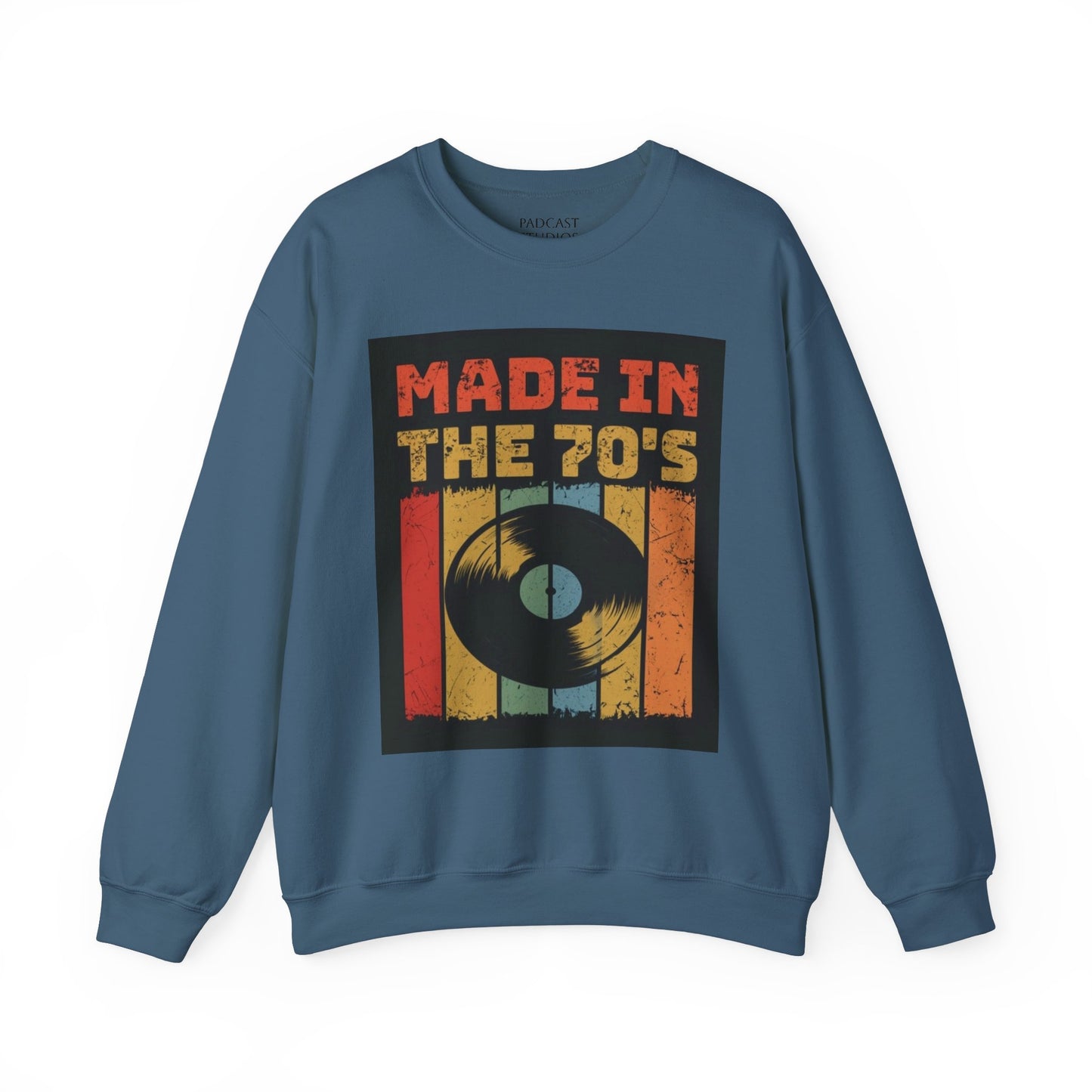 Retro 70's Music Crewneck Sweatshirt - Made in the 70's Design