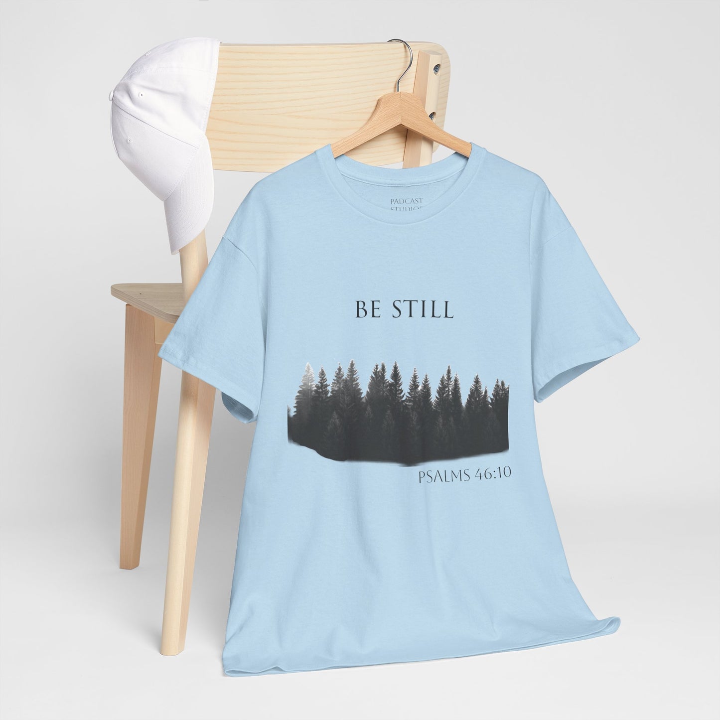 Be Still -Cotton Tee - Christian and Nature Inspired Relaxation Shirt